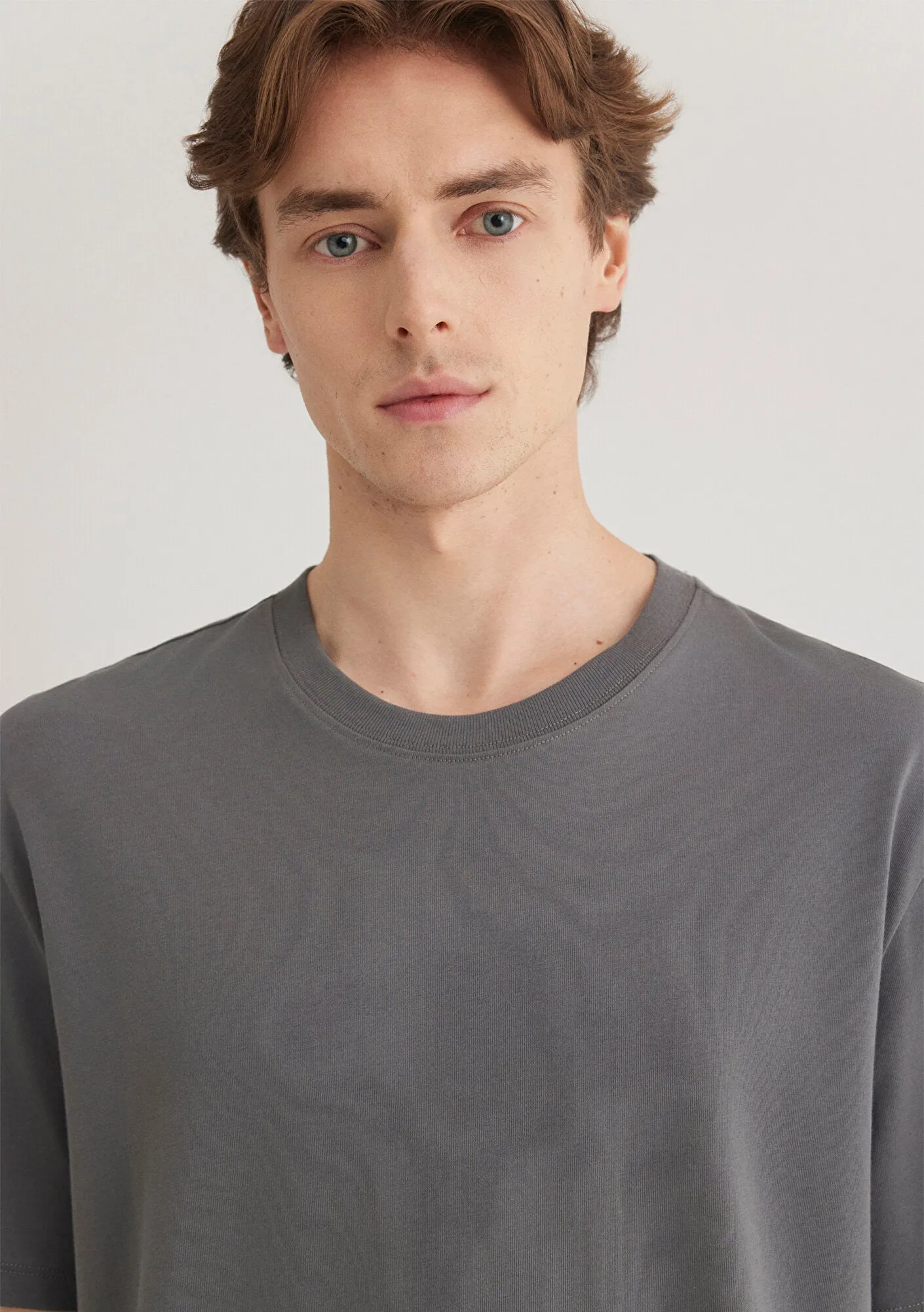 Crew Neck Grey Basic T-Shirt