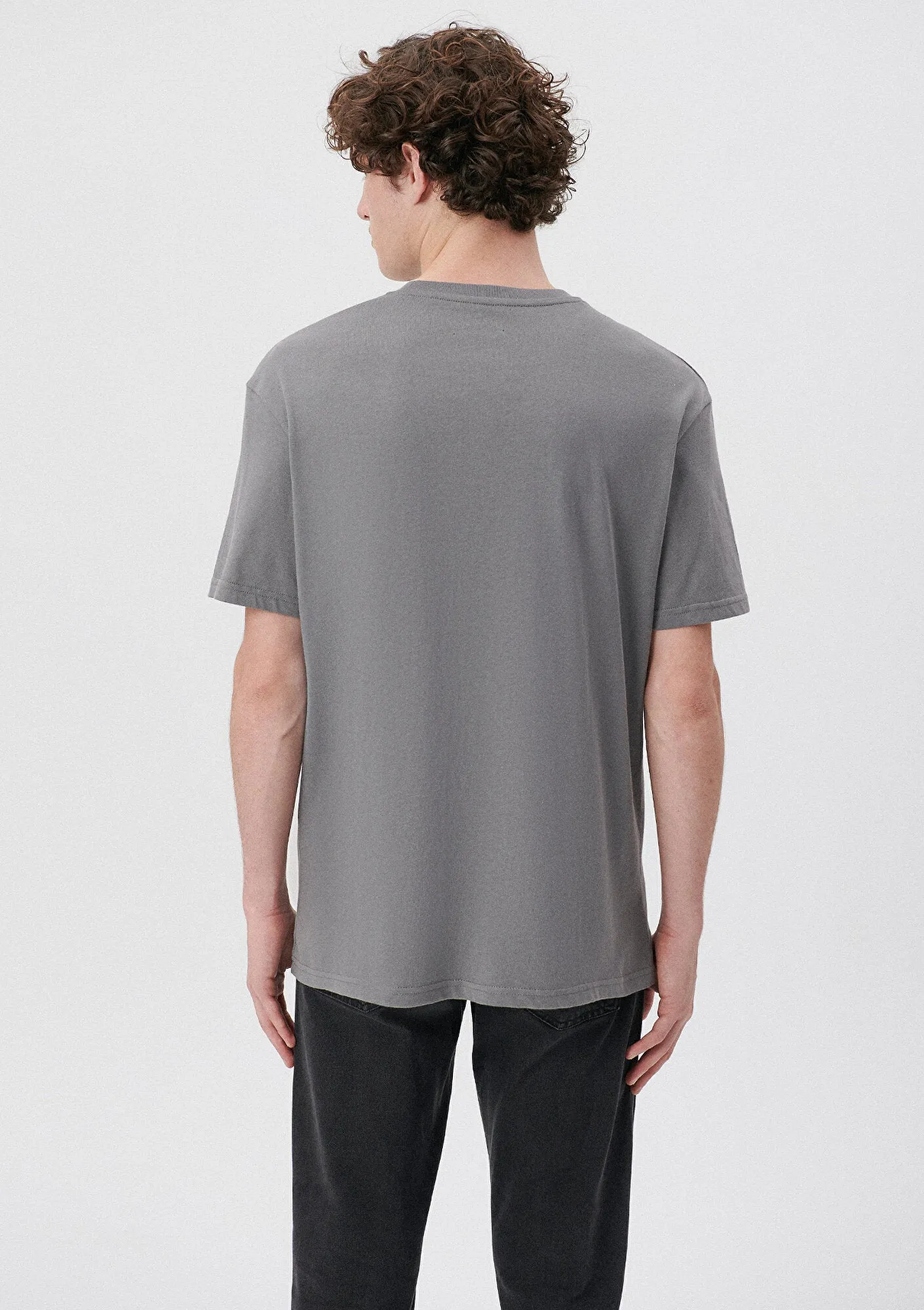 Crew Neck Grey Basic T-Shirt