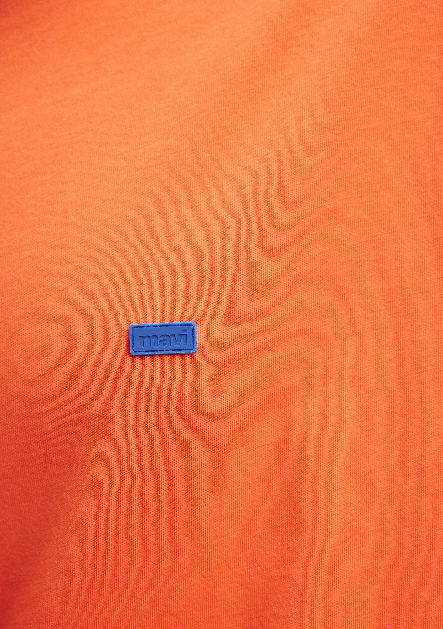 Crew Neck Orange Basic T-Shirt