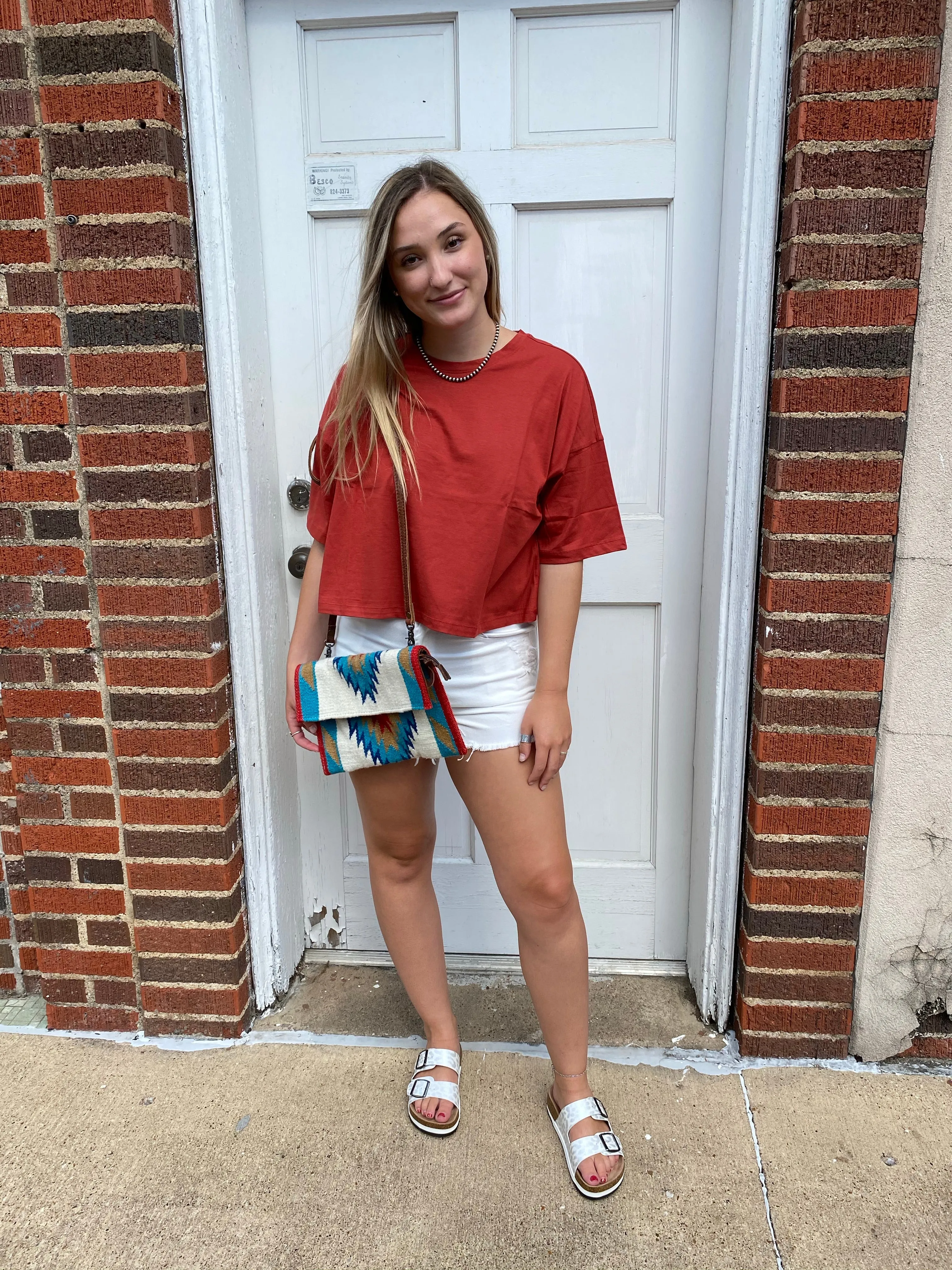 Crop It Tee: Brick
