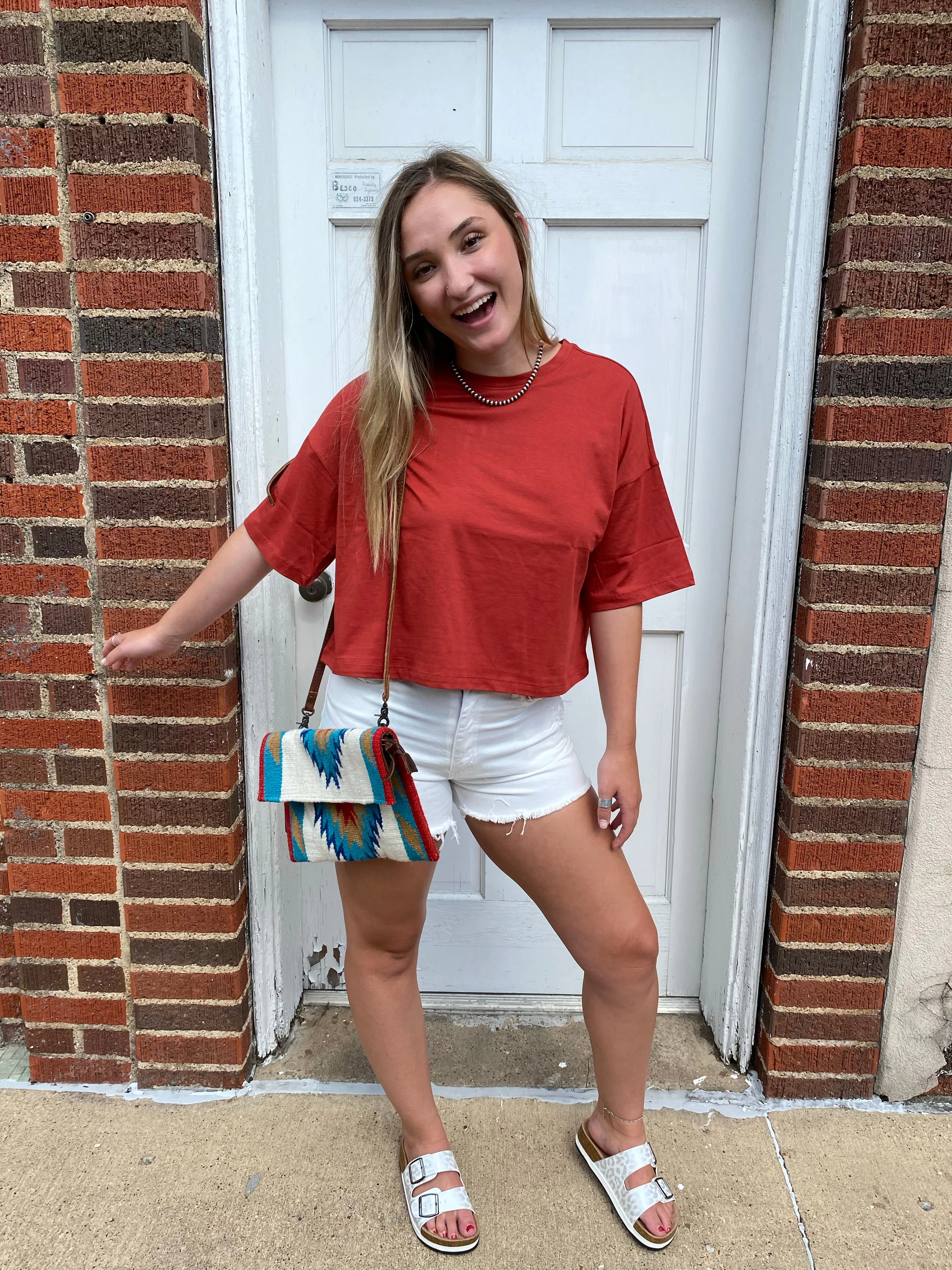 Crop It Tee: Brick