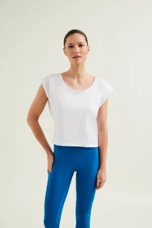 Cropped Dance Vest - Diamond White