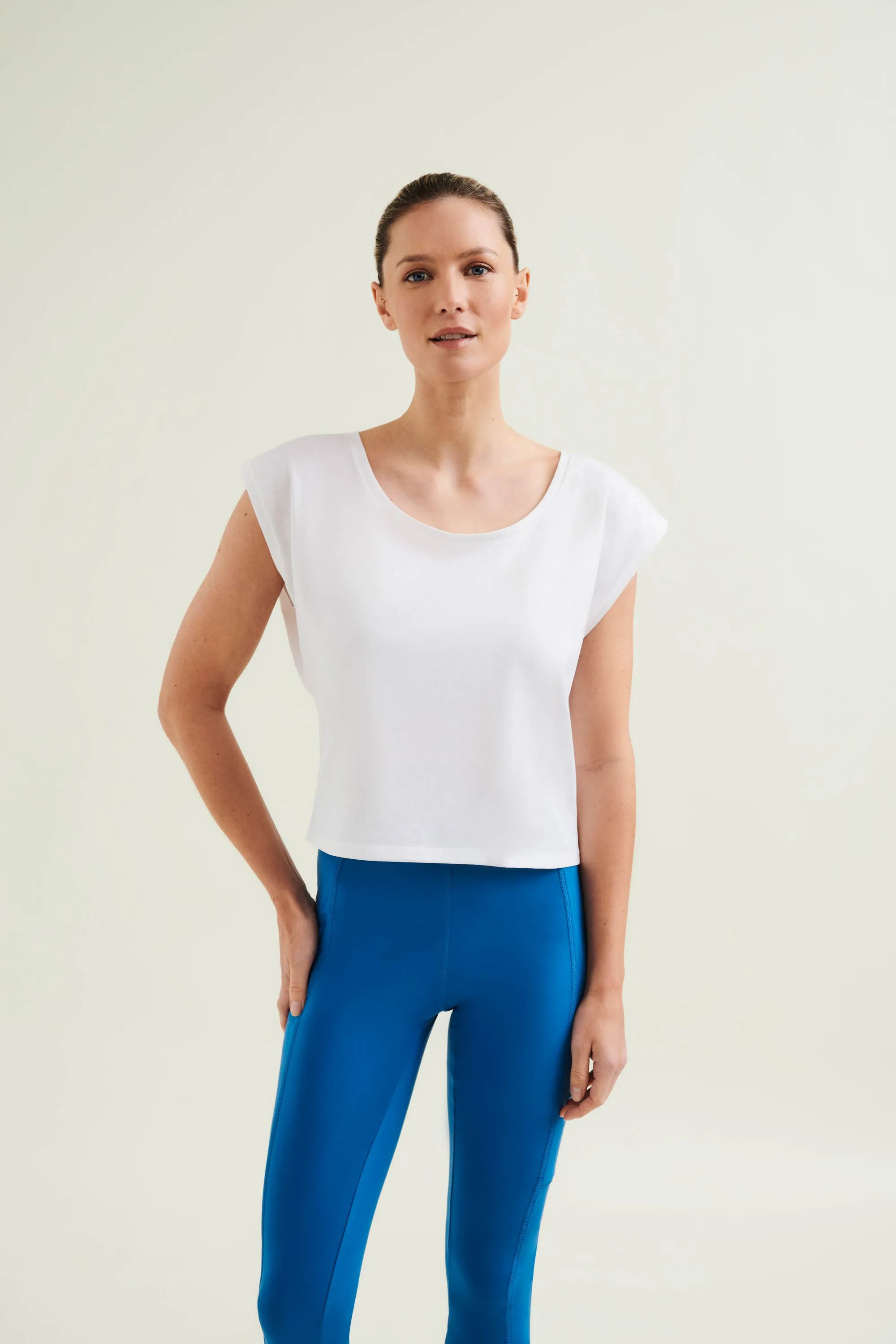 Cropped Dance Vest - Diamond White