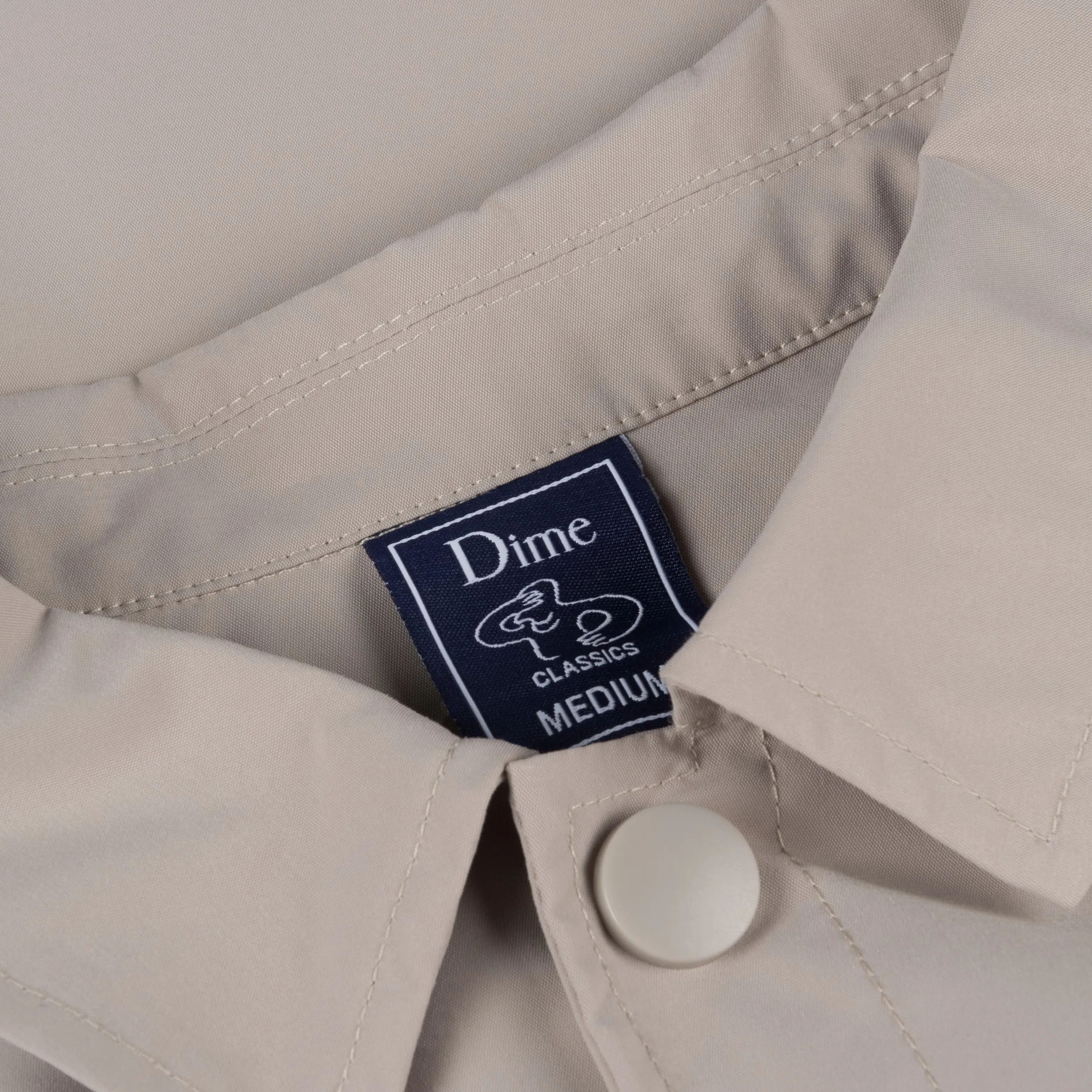 CURSIVE COACH JACKET - LIGHT GRAY