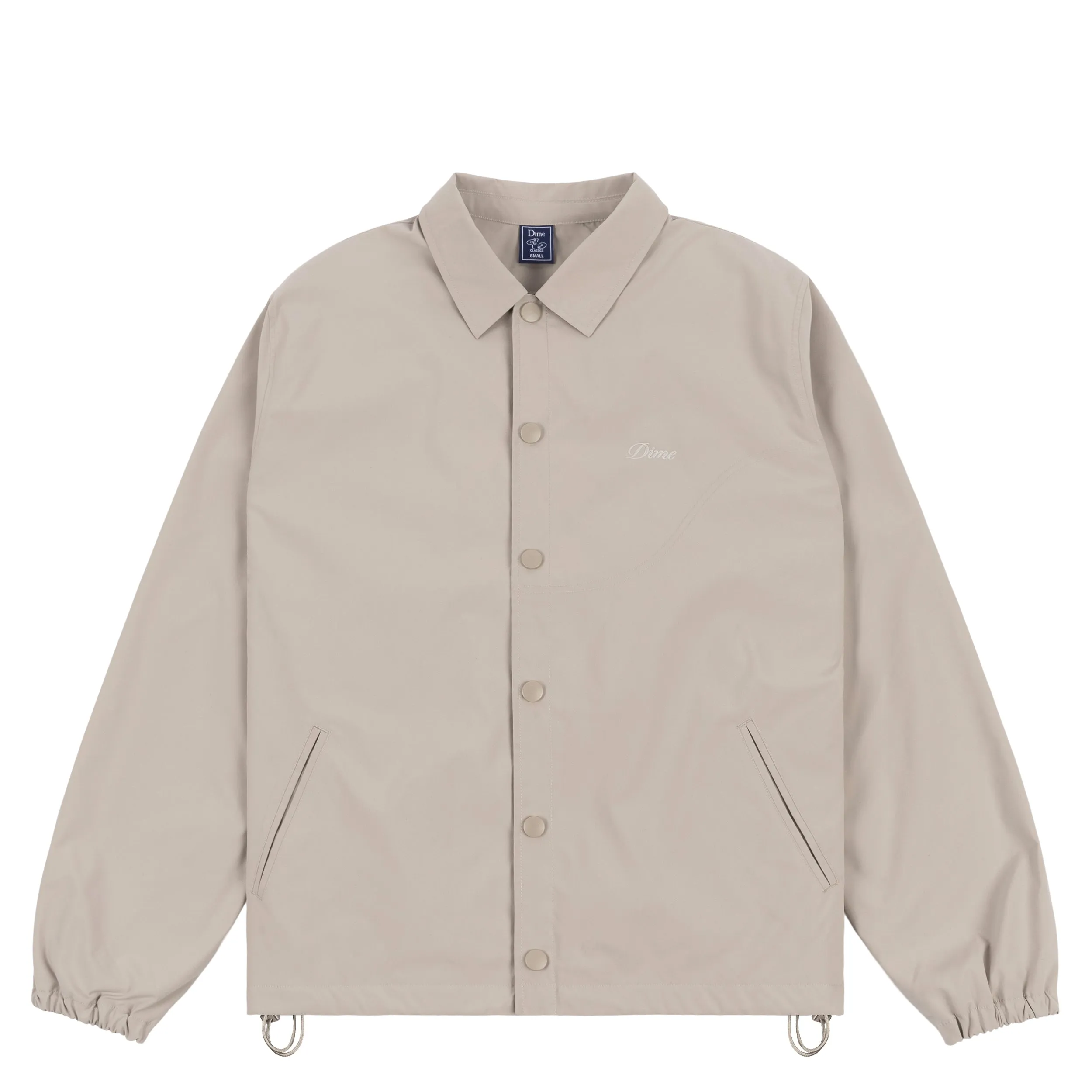 CURSIVE COACH JACKET - LIGHT GRAY
