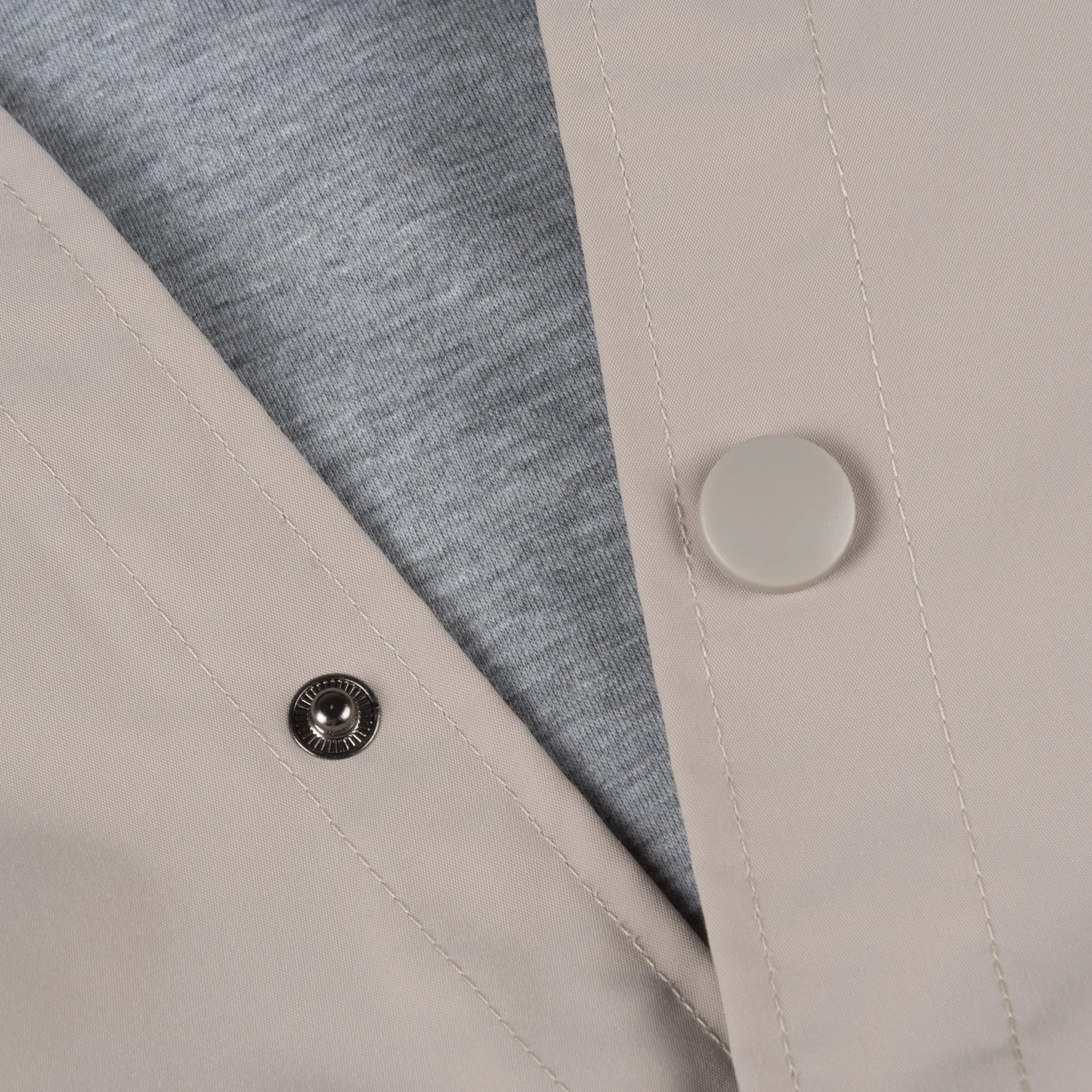 CURSIVE COACH JACKET - LIGHT GRAY