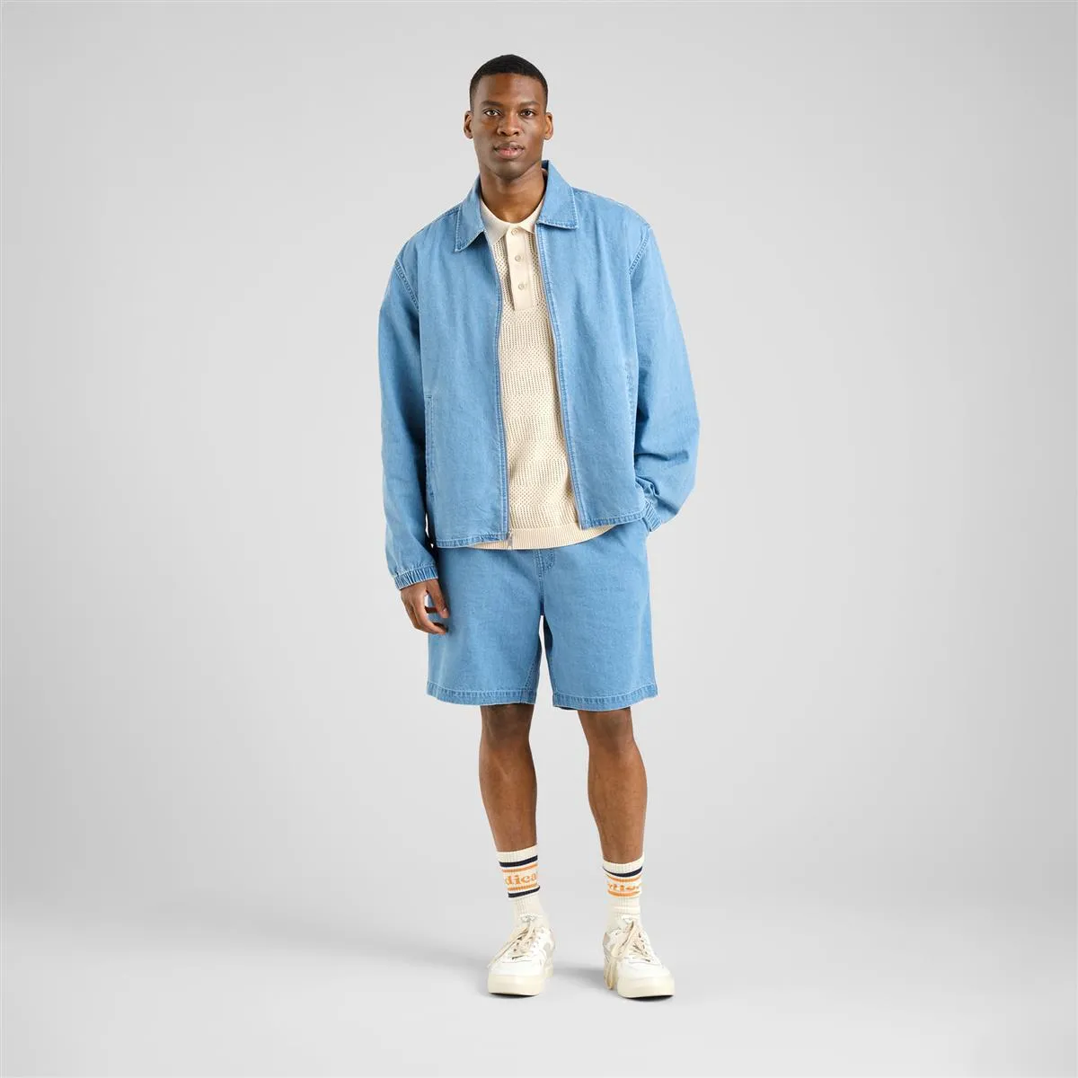 DEDICATED Jacket Torhamn Denim Light Blue