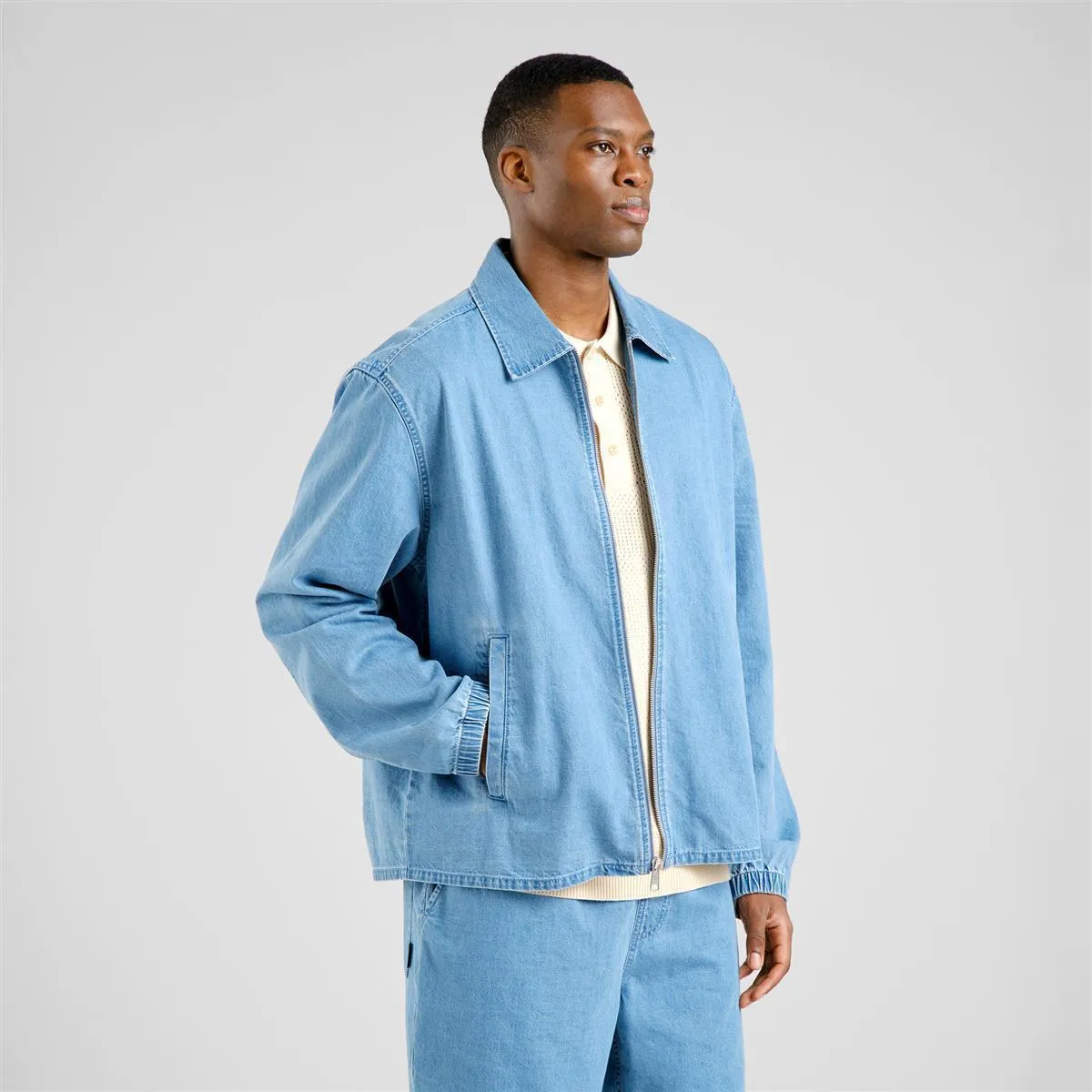 DEDICATED Jacket Torhamn Denim Light Blue