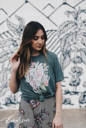 Delta Phi Epsilon Floral PR Tshirt