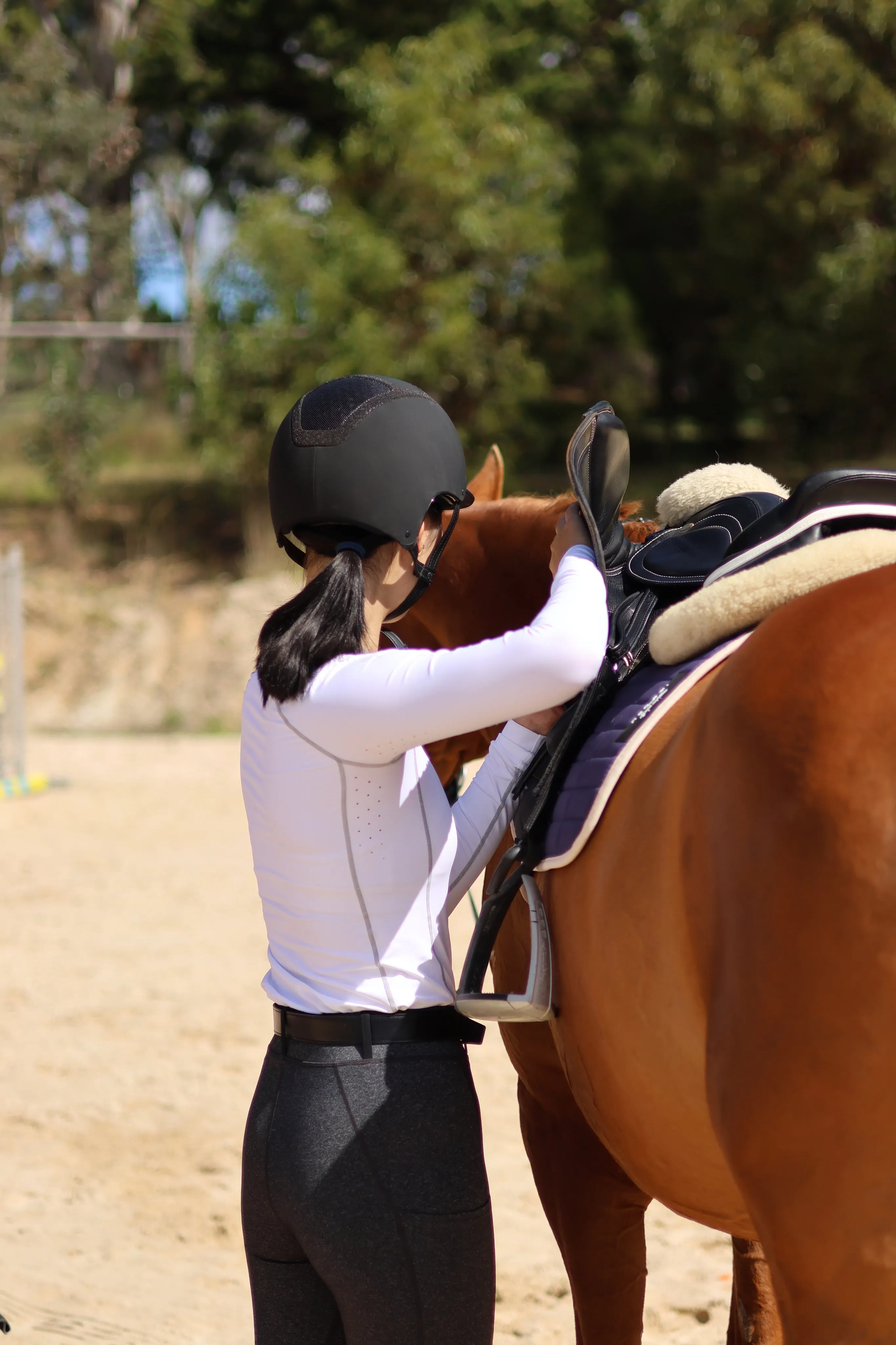 Elegance long sleeve show shirt in White
