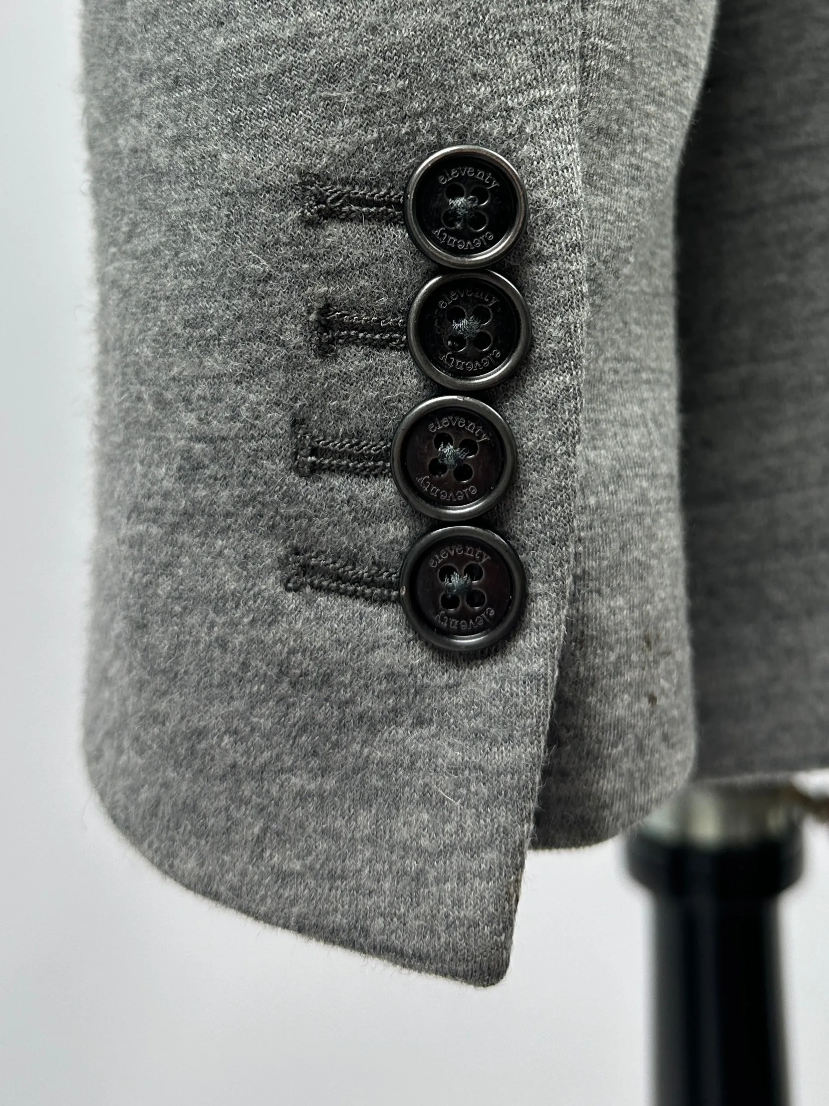 Eleventy Light Grey Jersey Knitted Jacket