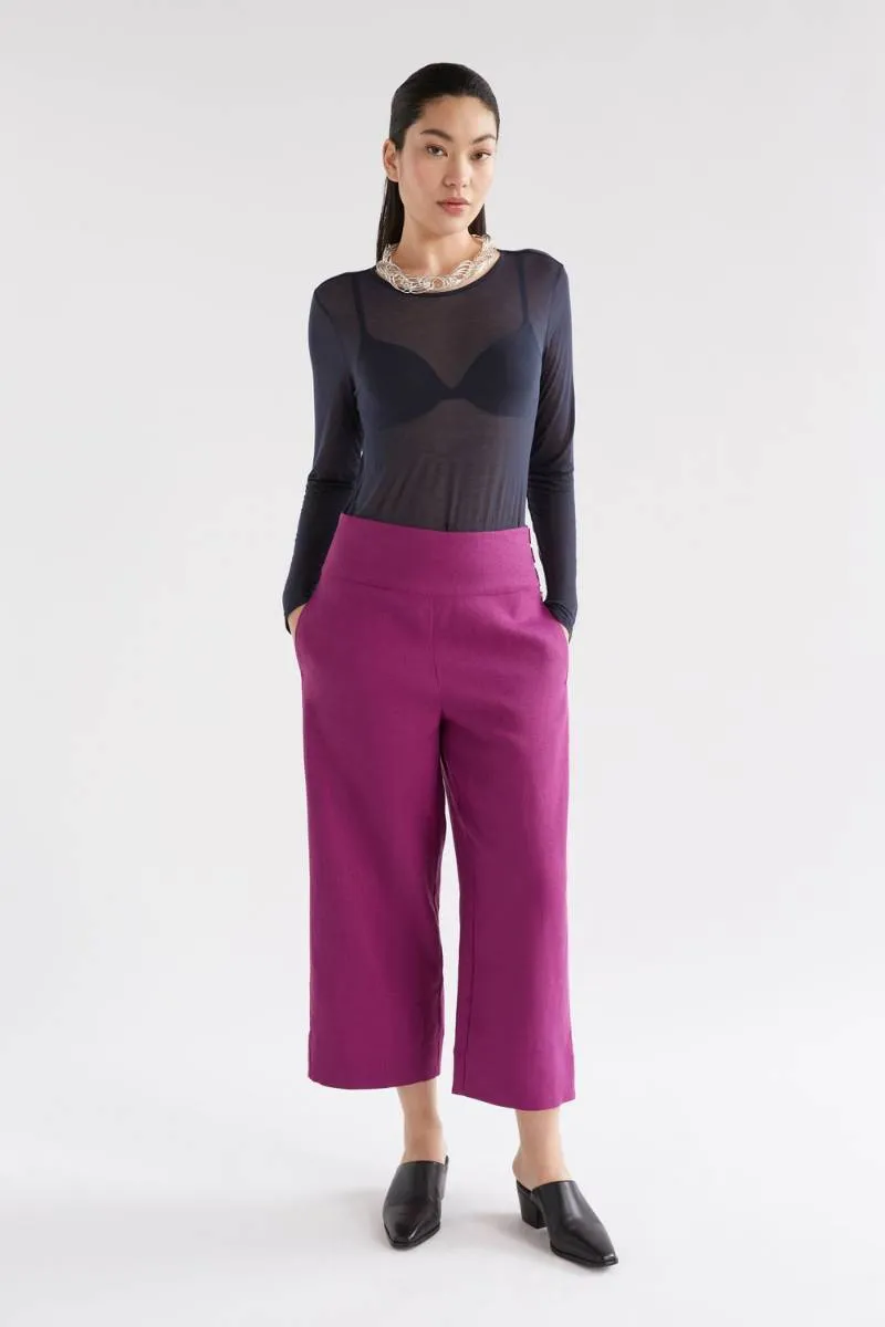 Elk the Label Olsson Linen Pant in Mulberry