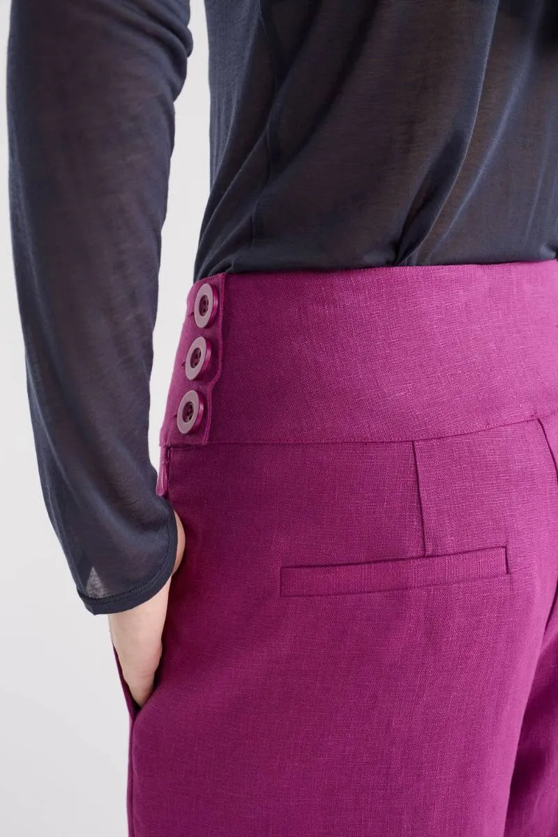 Elk the Label Olsson Linen Pant in Mulberry
