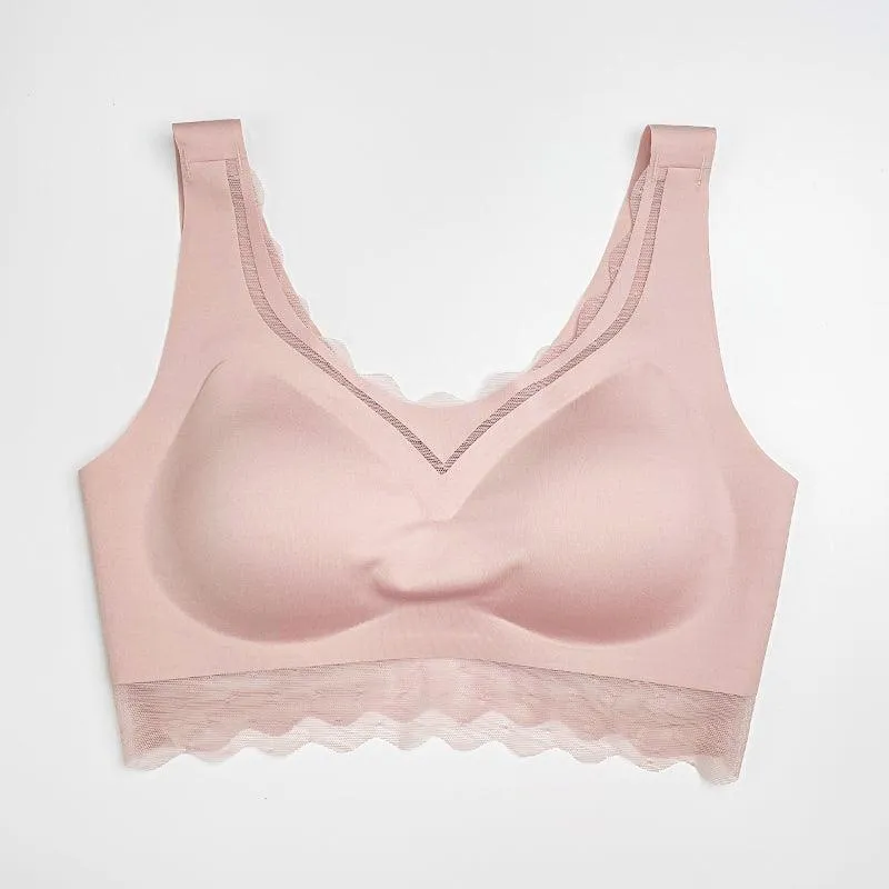 Filhot™ Lace Deco No Clasp Vest Bra
