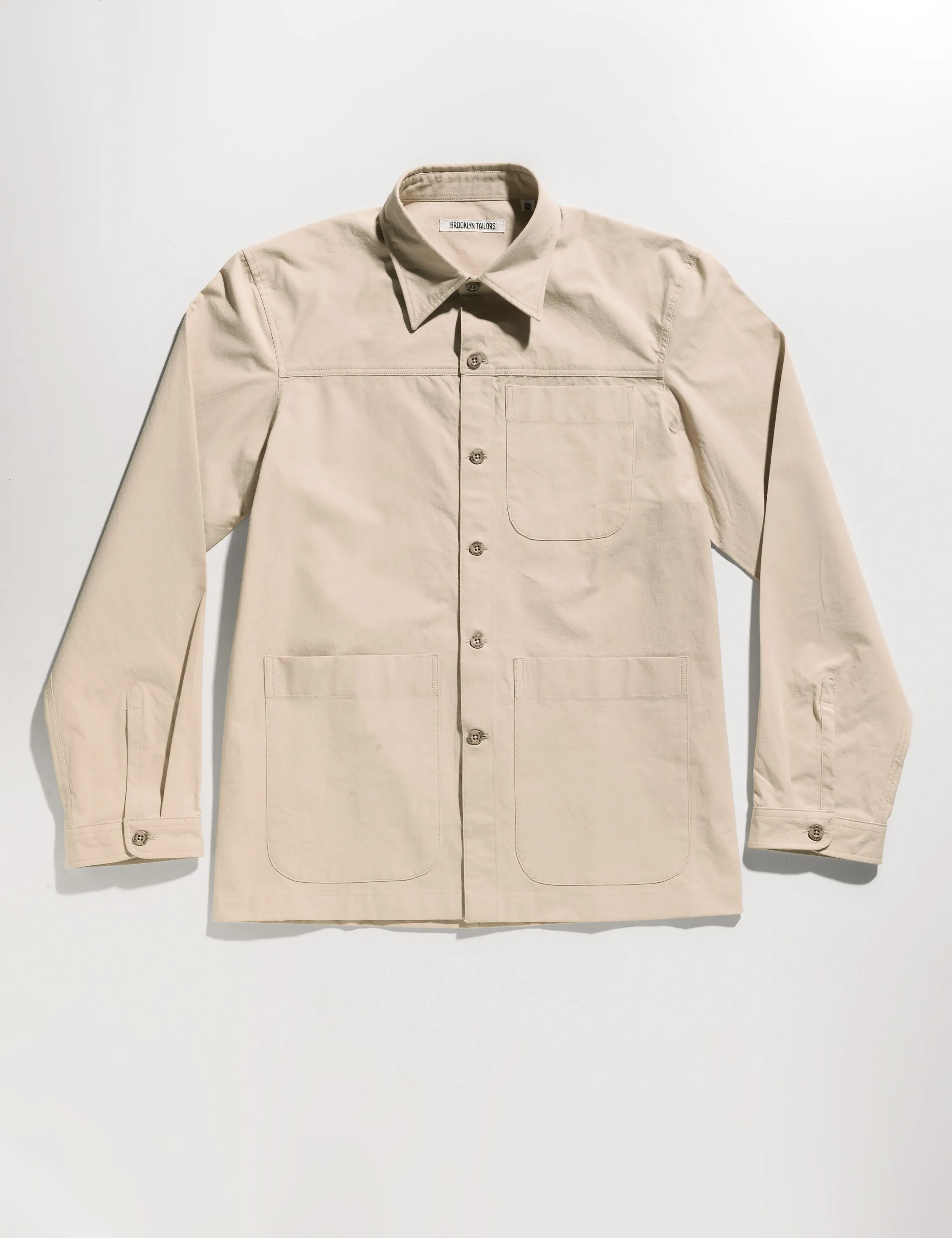 FINAL SALE: BKT15 Shirt Jacket in Crisp Cotton - Sand