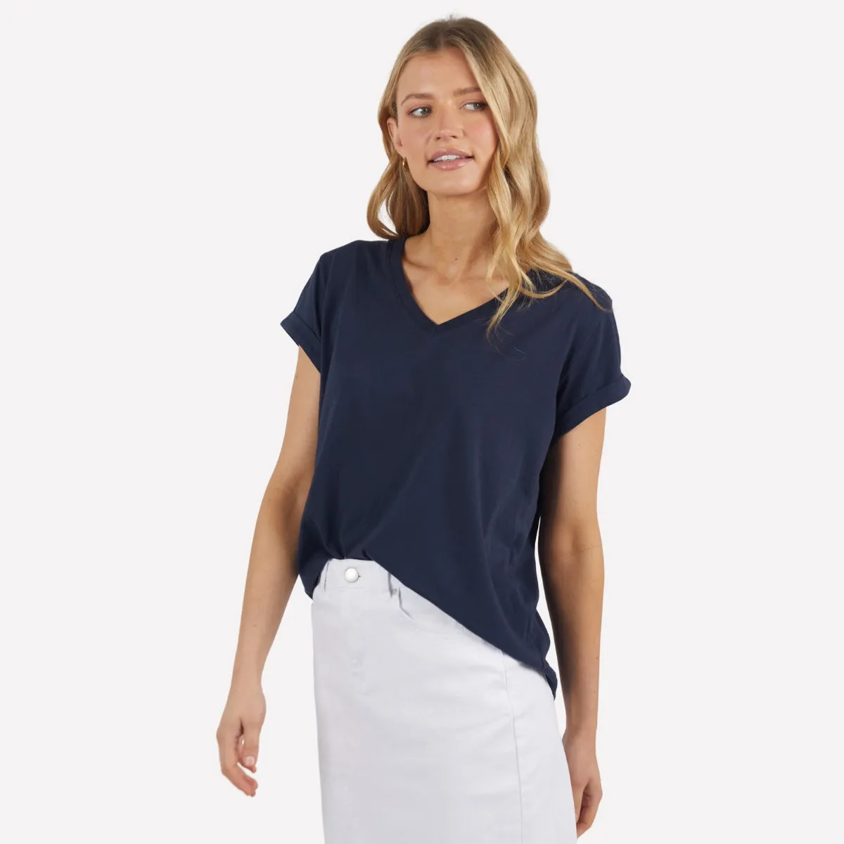 Foxwood Manly V Tee (Navy)