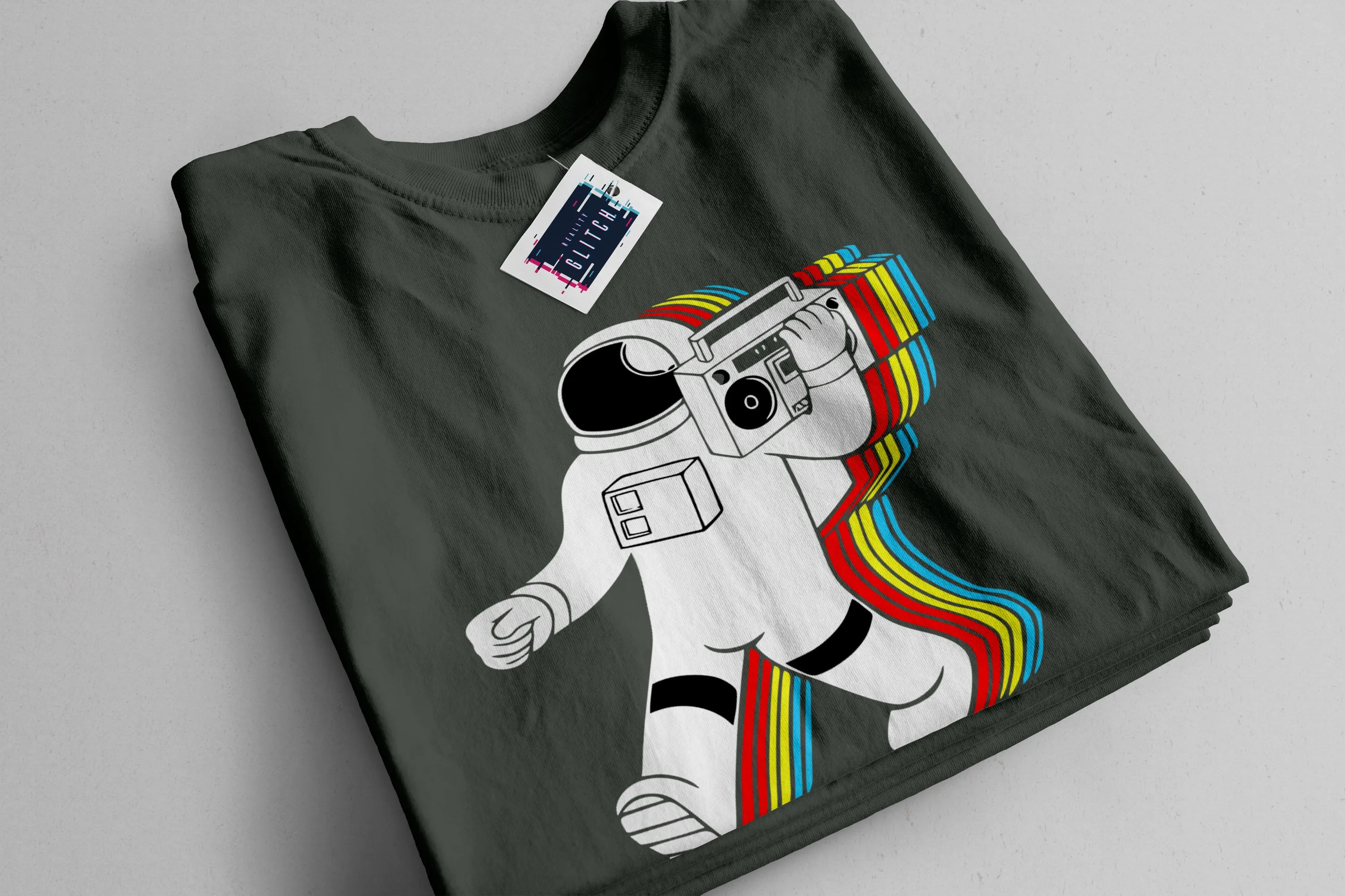 Funky Spaceman Mens T-Shirt