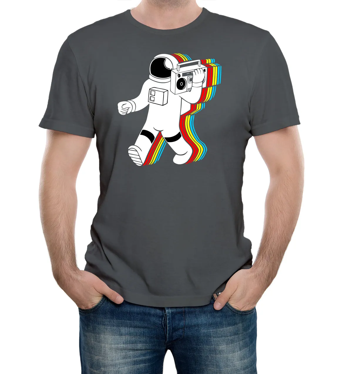Funky Spaceman Mens T-Shirt