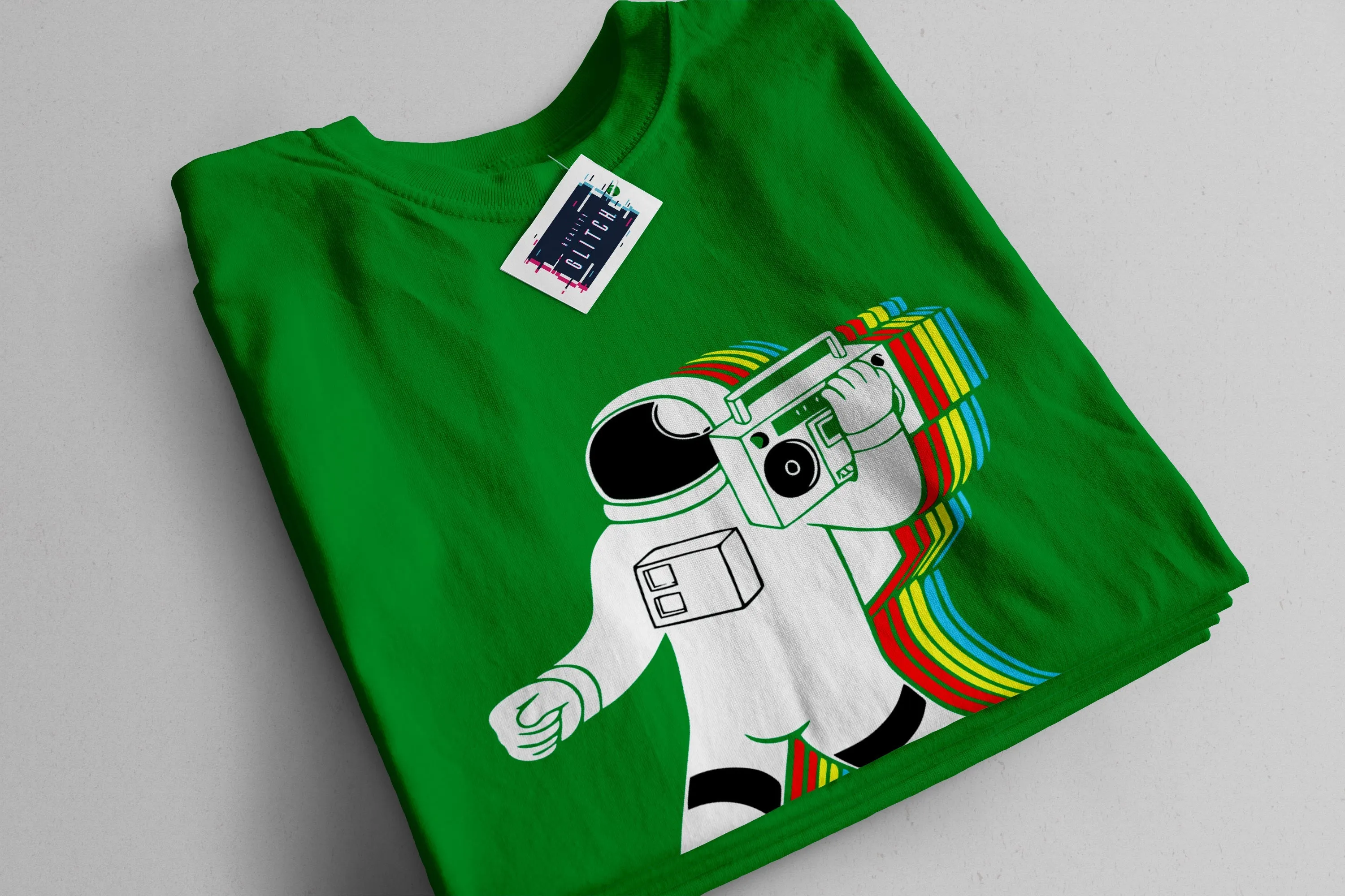Funky Spaceman Mens T-Shirt