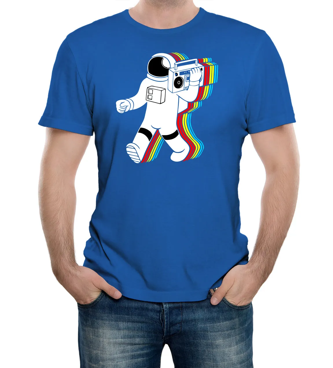 Funky Spaceman Mens T-Shirt