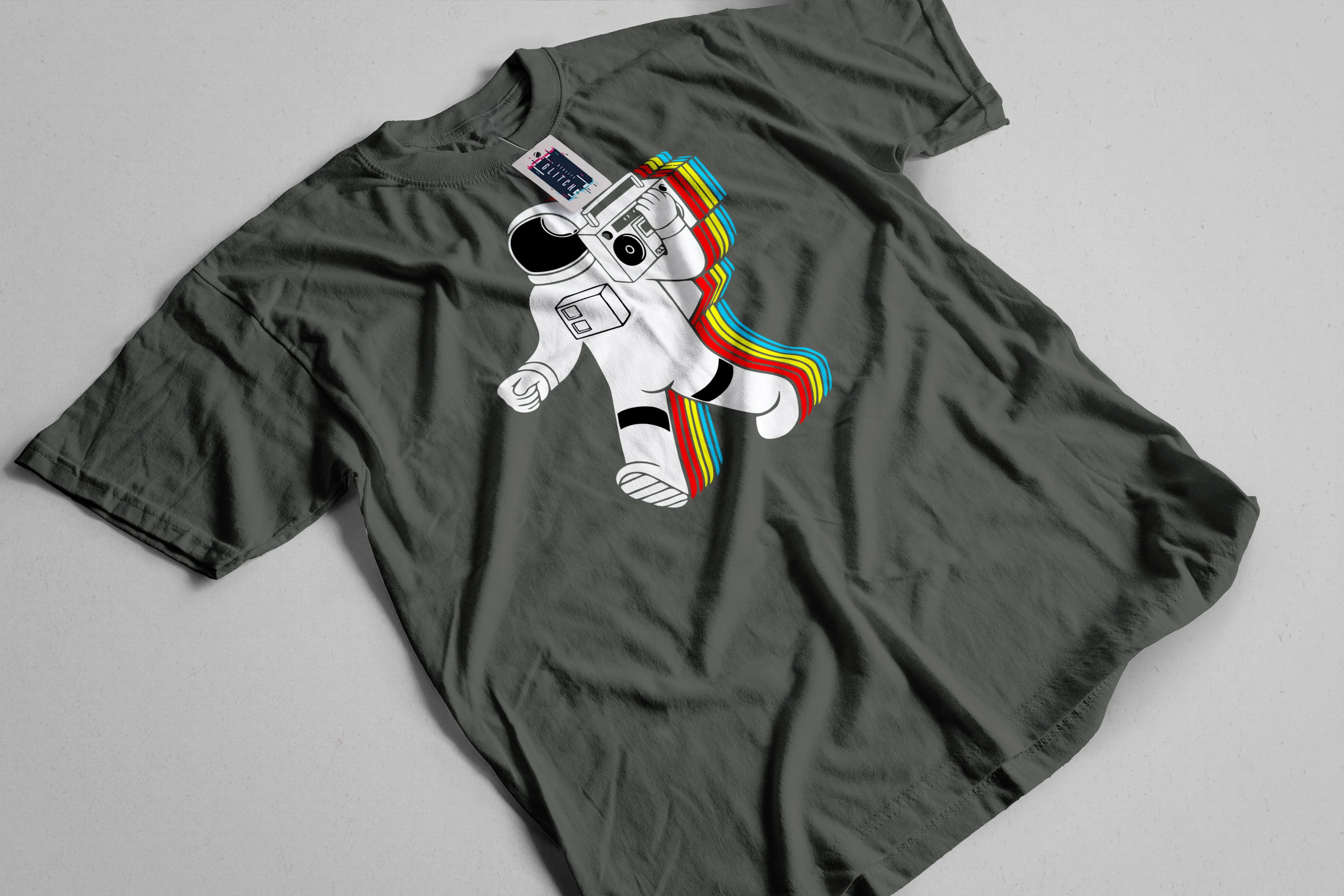 Funky Spaceman Mens T-Shirt