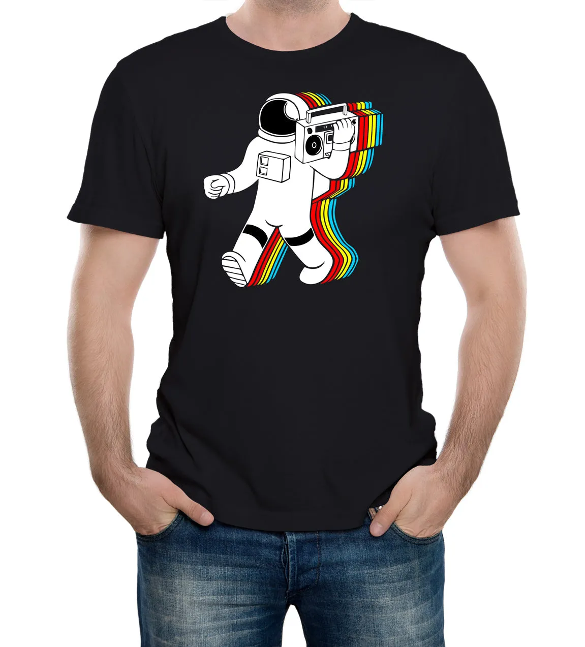 Funky Spaceman Mens T-Shirt