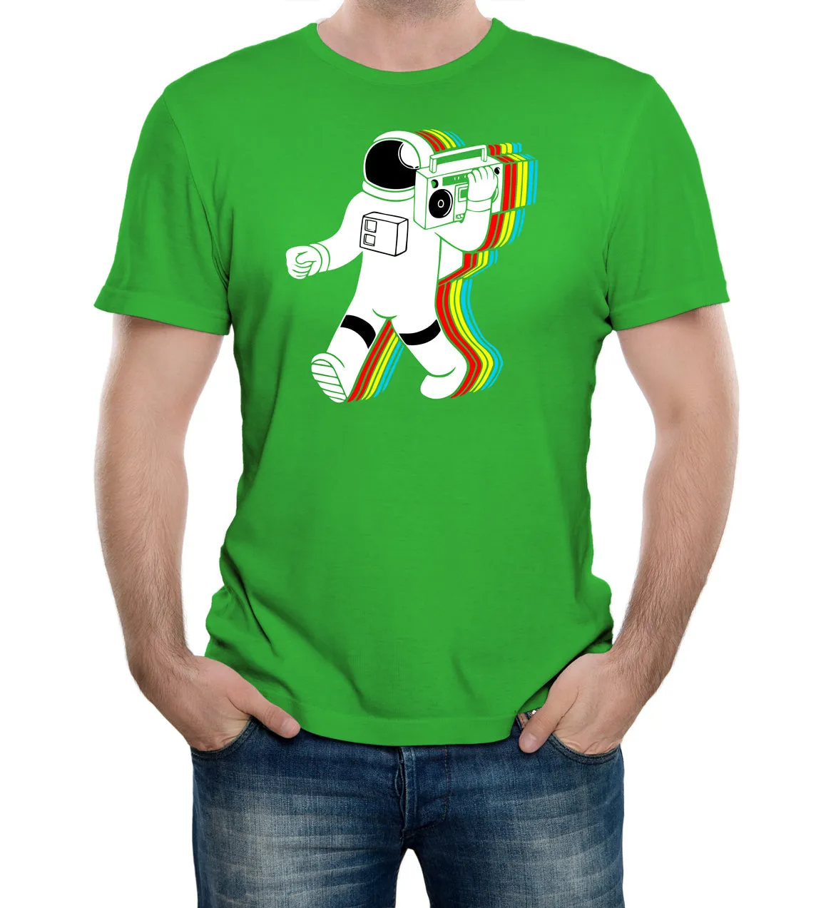 Funky Spaceman Mens T-Shirt