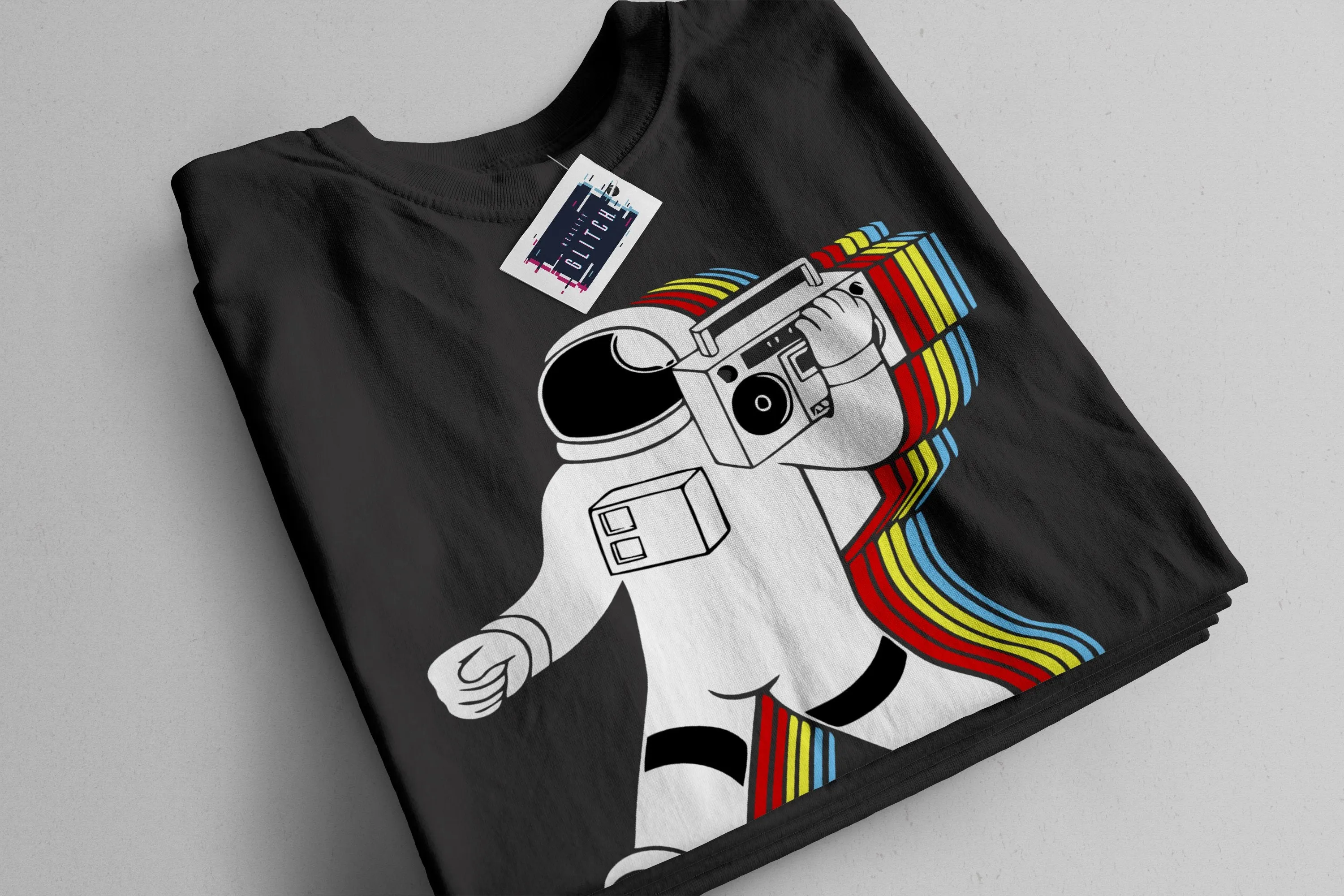 Funky Spaceman Mens T-Shirt