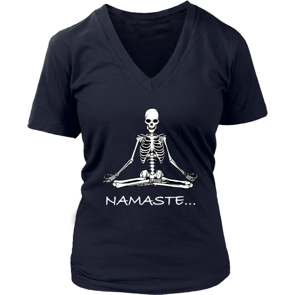 Funny Meditation T-shirt, Gift for Meditation, Namaste T-shirt, Meditation Skeleton Shirt, Funny Skeleton Shirt