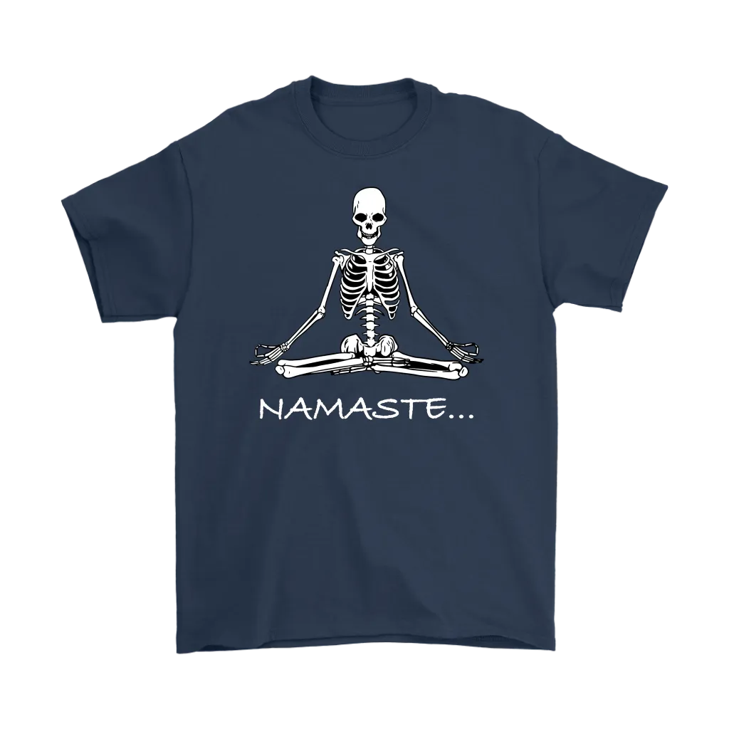 Funny Meditation T-shirt, Gift for Meditation, Namaste T-shirt, Meditation Skeleton Shirt, Funny Skeleton Shirt
