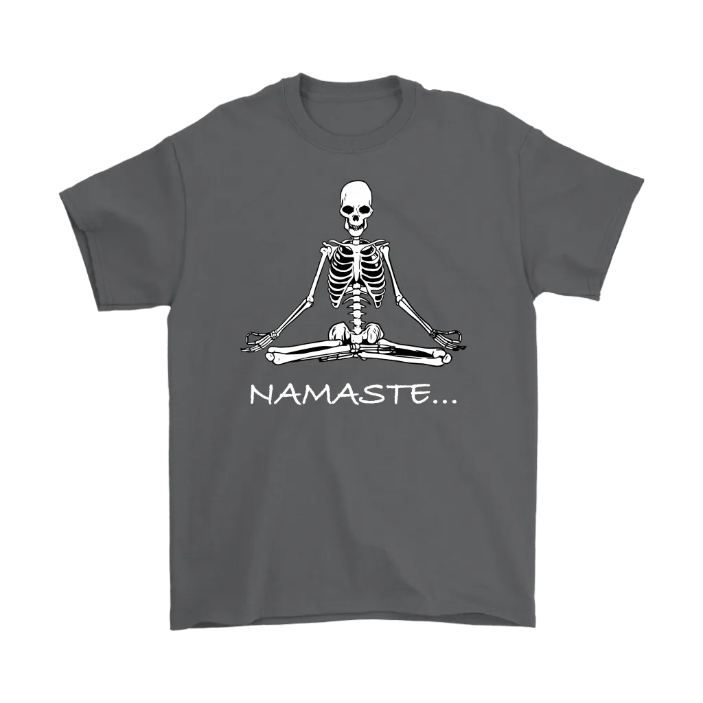 Funny Meditation T-shirt, Gift for Meditation, Namaste T-shirt, Meditation Skeleton Shirt, Funny Skeleton Shirt