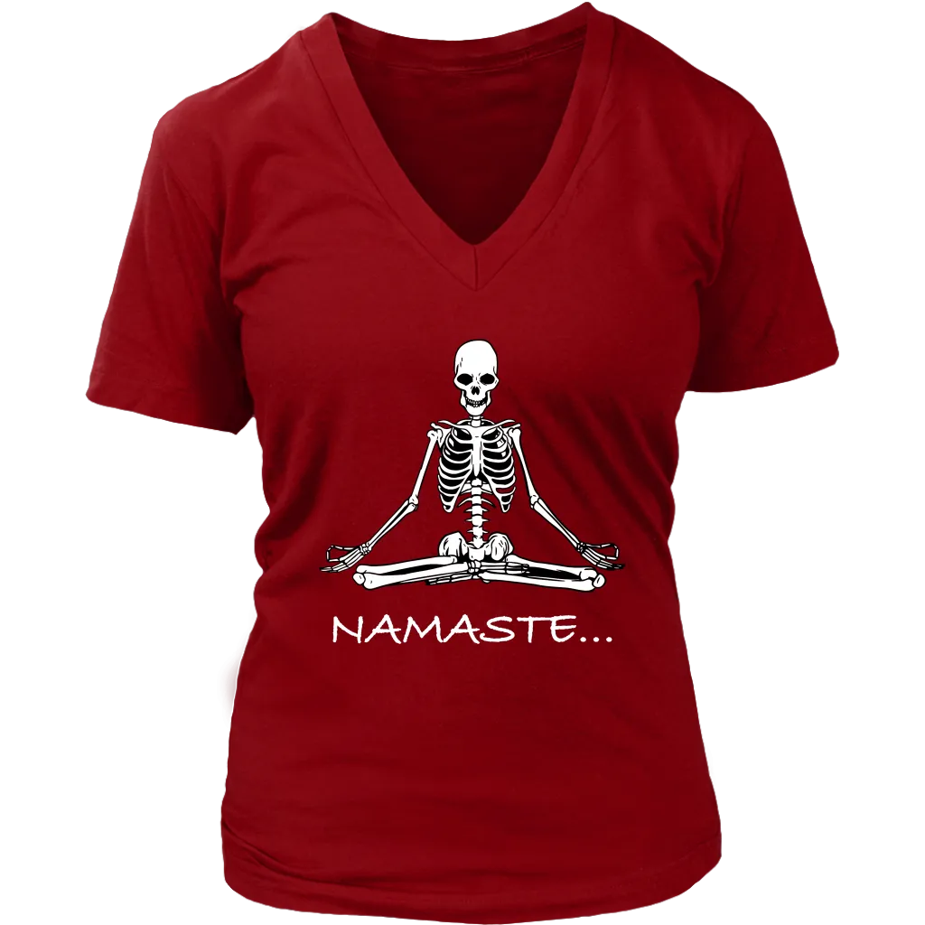 Funny Meditation T-shirt, Gift for Meditation, Namaste T-shirt, Meditation Skeleton Shirt, Funny Skeleton Shirt