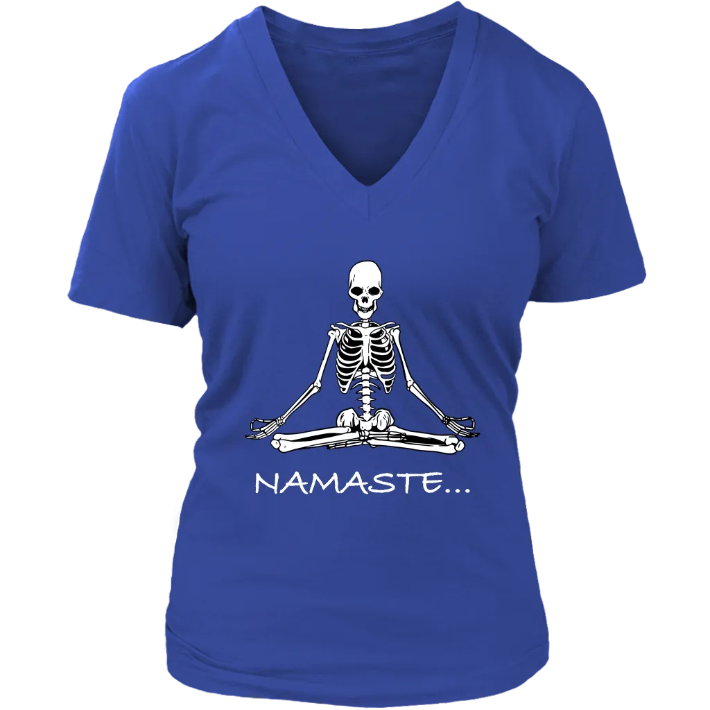 Funny Meditation T-shirt, Gift for Meditation, Namaste T-shirt, Meditation Skeleton Shirt, Funny Skeleton Shirt