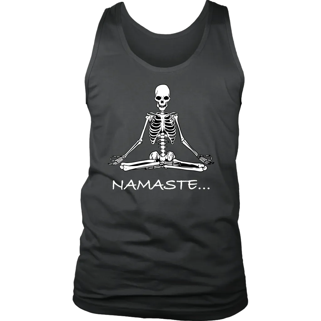 Funny Meditation T-shirt, Gift for Meditation, Namaste T-shirt, Meditation Skeleton Shirt, Funny Skeleton Shirt