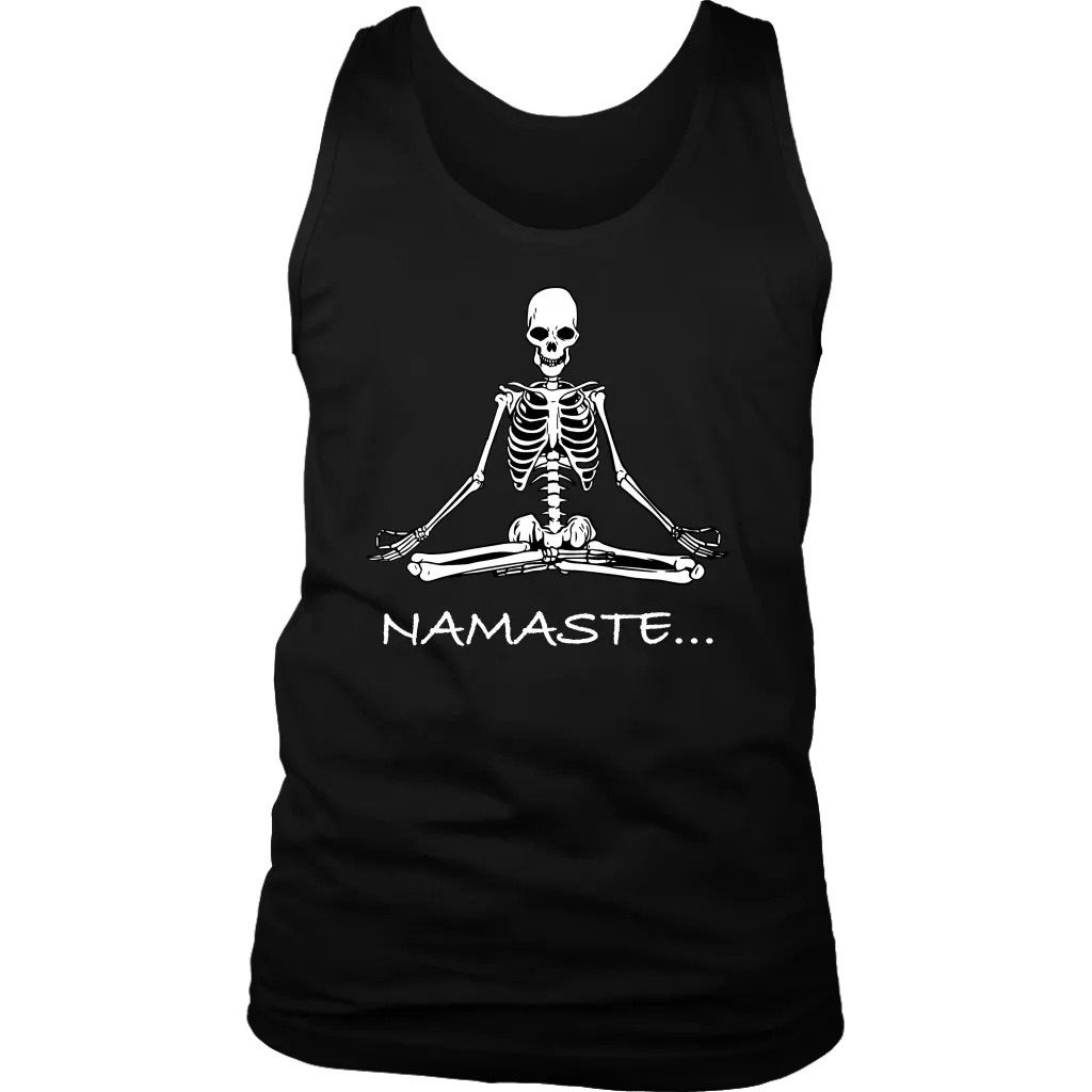 Funny Meditation T-shirt, Gift for Meditation, Namaste T-shirt, Meditation Skeleton Shirt, Funny Skeleton Shirt