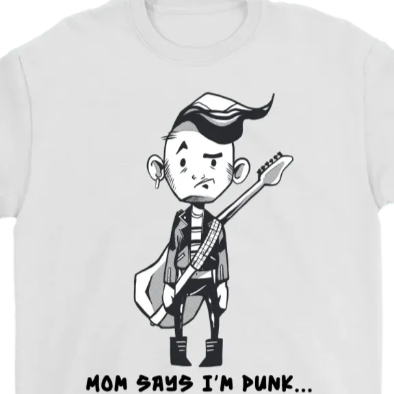 Funny Punk Rock T-shirt, Gift for Punk Rocker, Punk Rock Kid, Funny Punk Rock Shirt