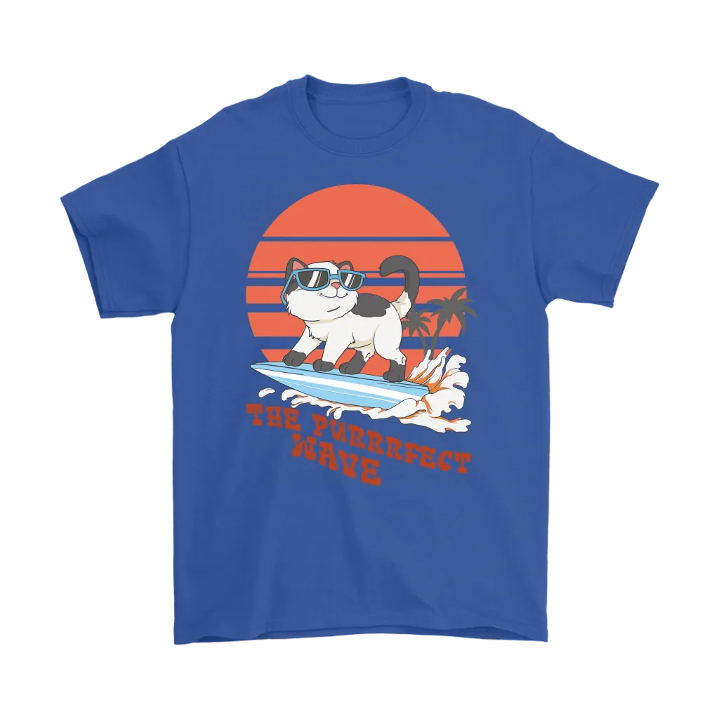Gift for Surfer, Gift for Cat Lover, Surfer Cat T-shirt, Surfing Cat Shirt, Funny Cat Shirt, Funny Surfer T-shirt