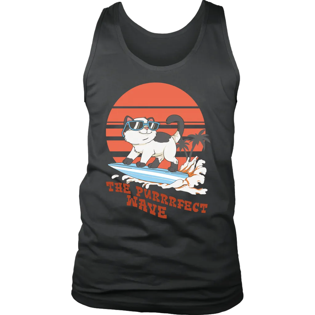 Gift for Surfer, Gift for Cat Lover, Surfer Cat T-shirt, Surfing Cat Shirt, Funny Cat Shirt, Funny Surfer T-shirt