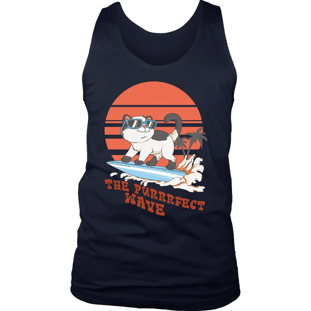 Gift for Surfer, Gift for Cat Lover, Surfer Cat T-shirt, Surfing Cat Shirt, Funny Cat Shirt, Funny Surfer T-shirt