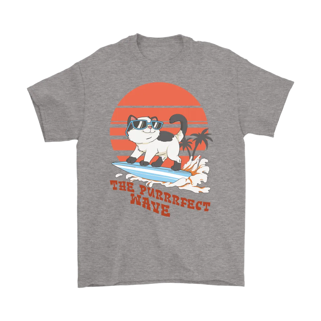Gift for Surfer, Gift for Cat Lover, Surfer Cat T-shirt, Surfing Cat Shirt, Funny Cat Shirt, Funny Surfer T-shirt