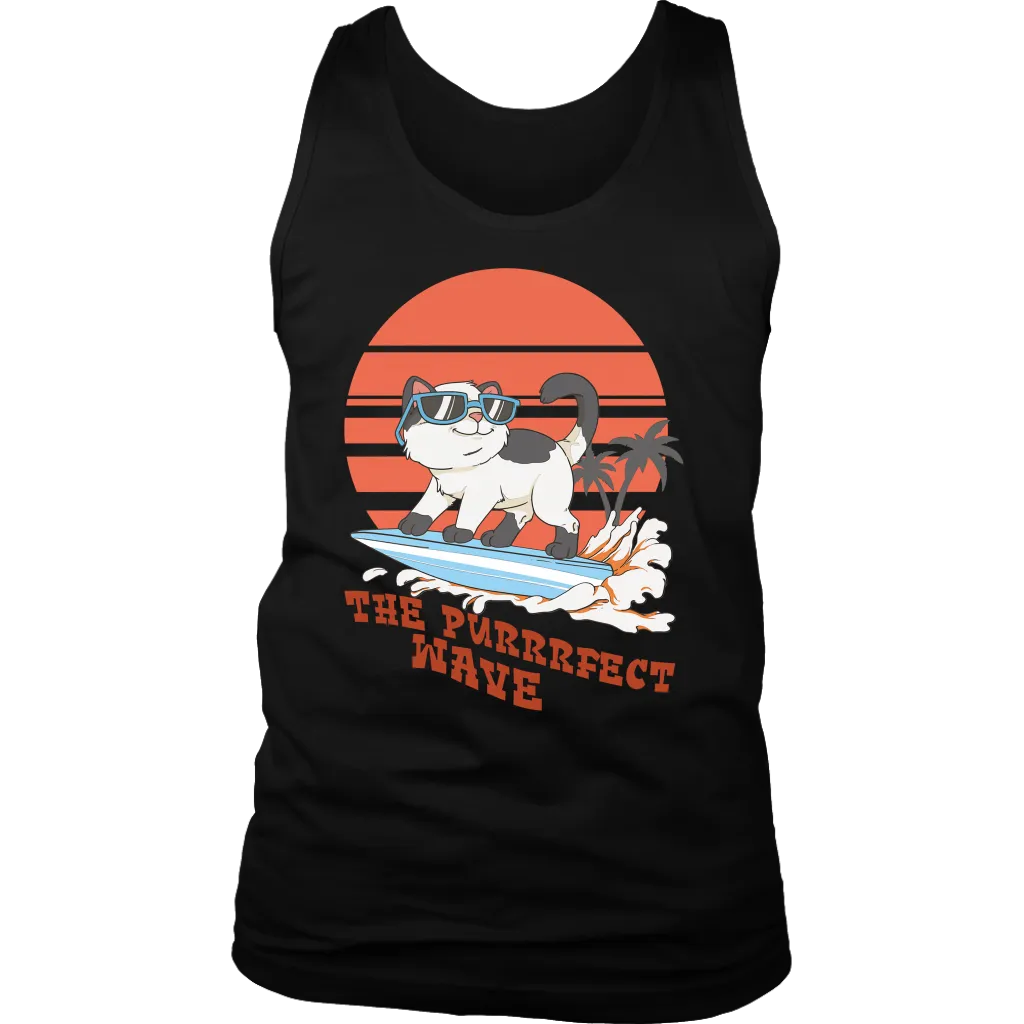 Gift for Surfer, Gift for Cat Lover, Surfer Cat T-shirt, Surfing Cat Shirt, Funny Cat Shirt, Funny Surfer T-shirt