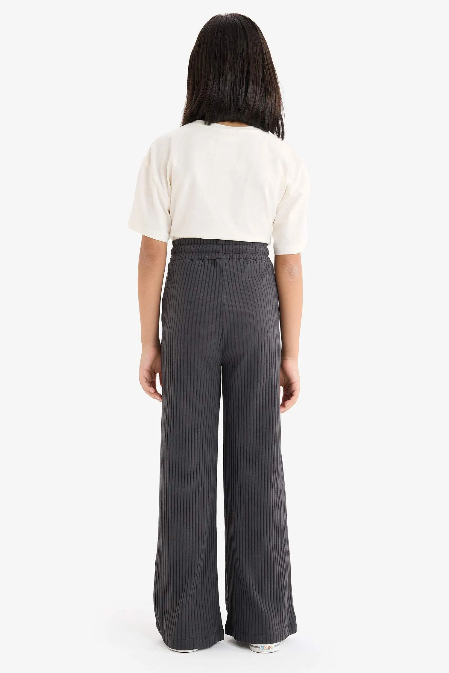 Girl Kids Flexible Tiend Wide LegLarge Leg Pants