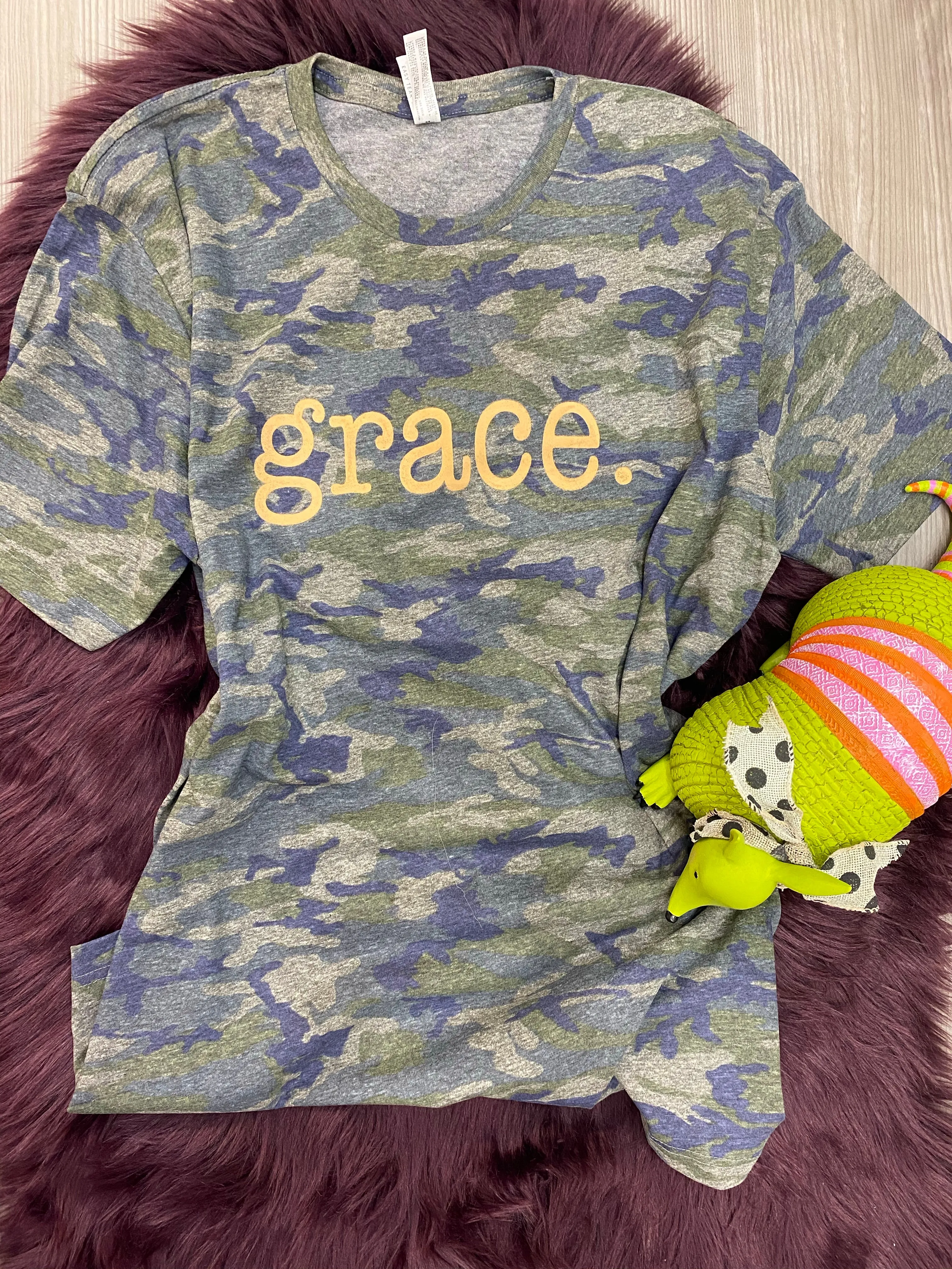 Grace. Camo Tee: Multi