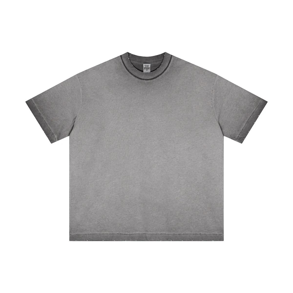 Heavyweight Wash Distressed Baggy Tee 275gsm