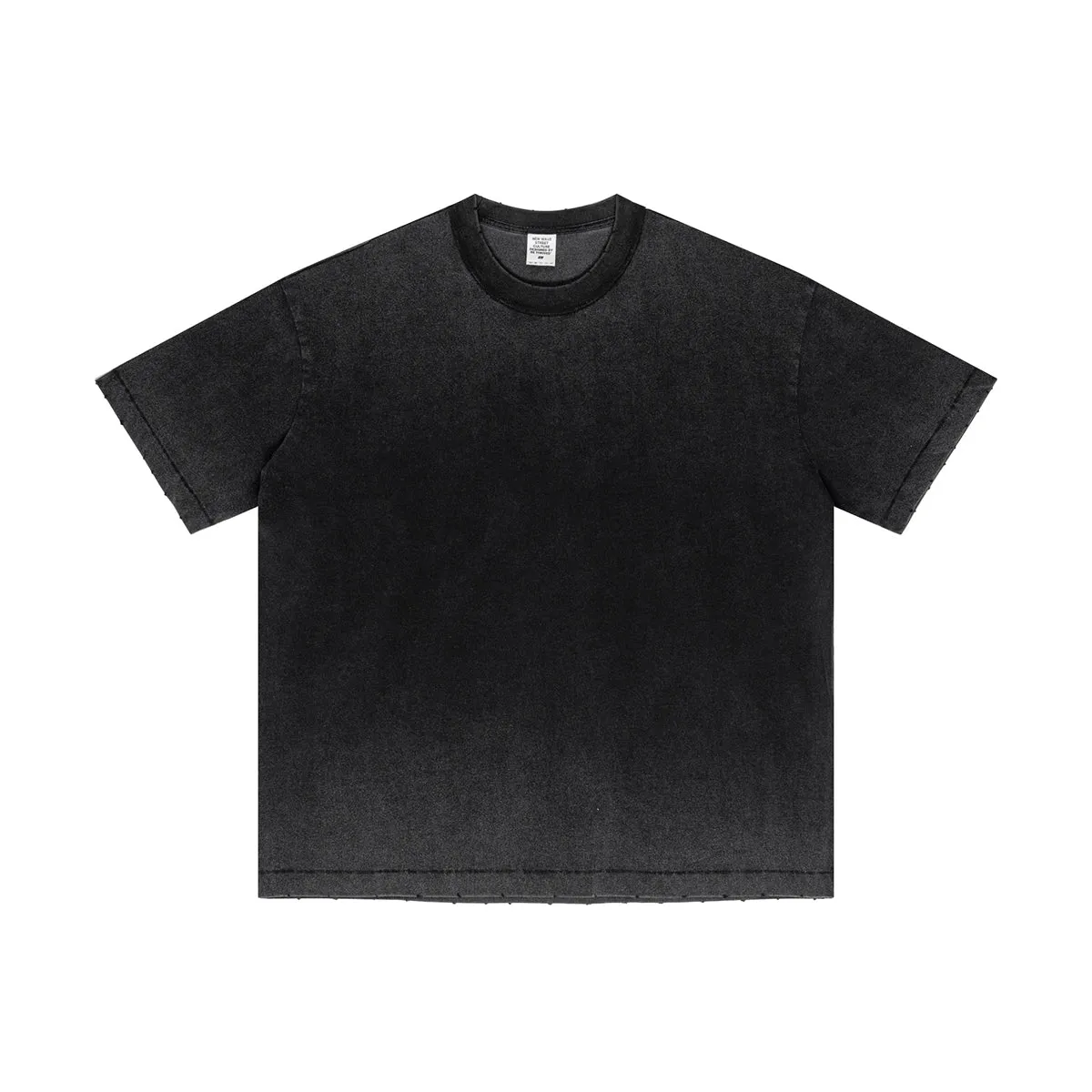 Heavyweight Wash Distressed Baggy Tee 275gsm