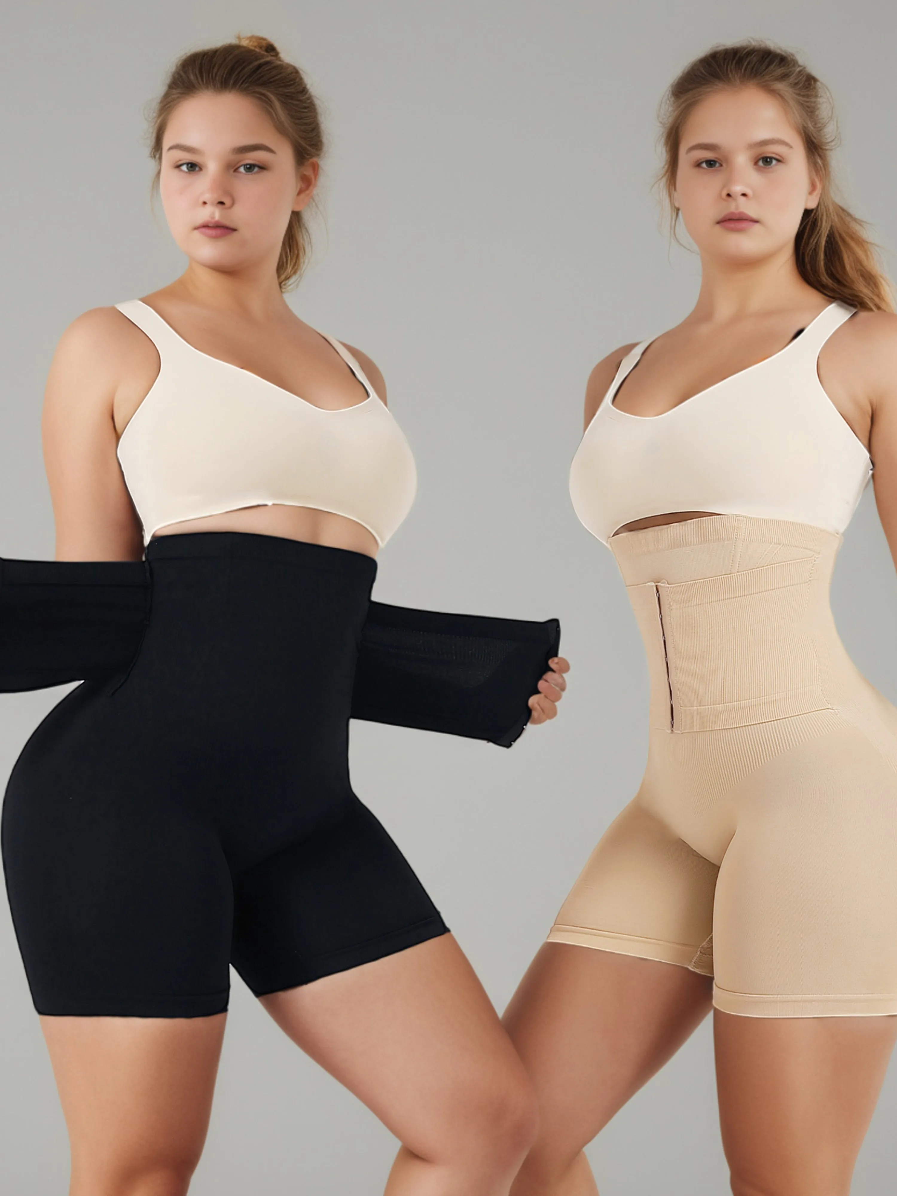 Hip Lifting & Tummy Tucking Waistband Buttoned Shapewear Pants