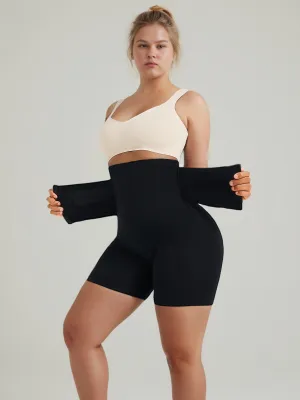 Hip Lifting & Tummy Tucking Waistband Buttoned Shapewear Pants