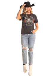 Honky Tonky Nights Graphic Tee with Mesh