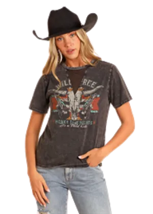 Honky Tonky Nights Graphic Tee with Mesh