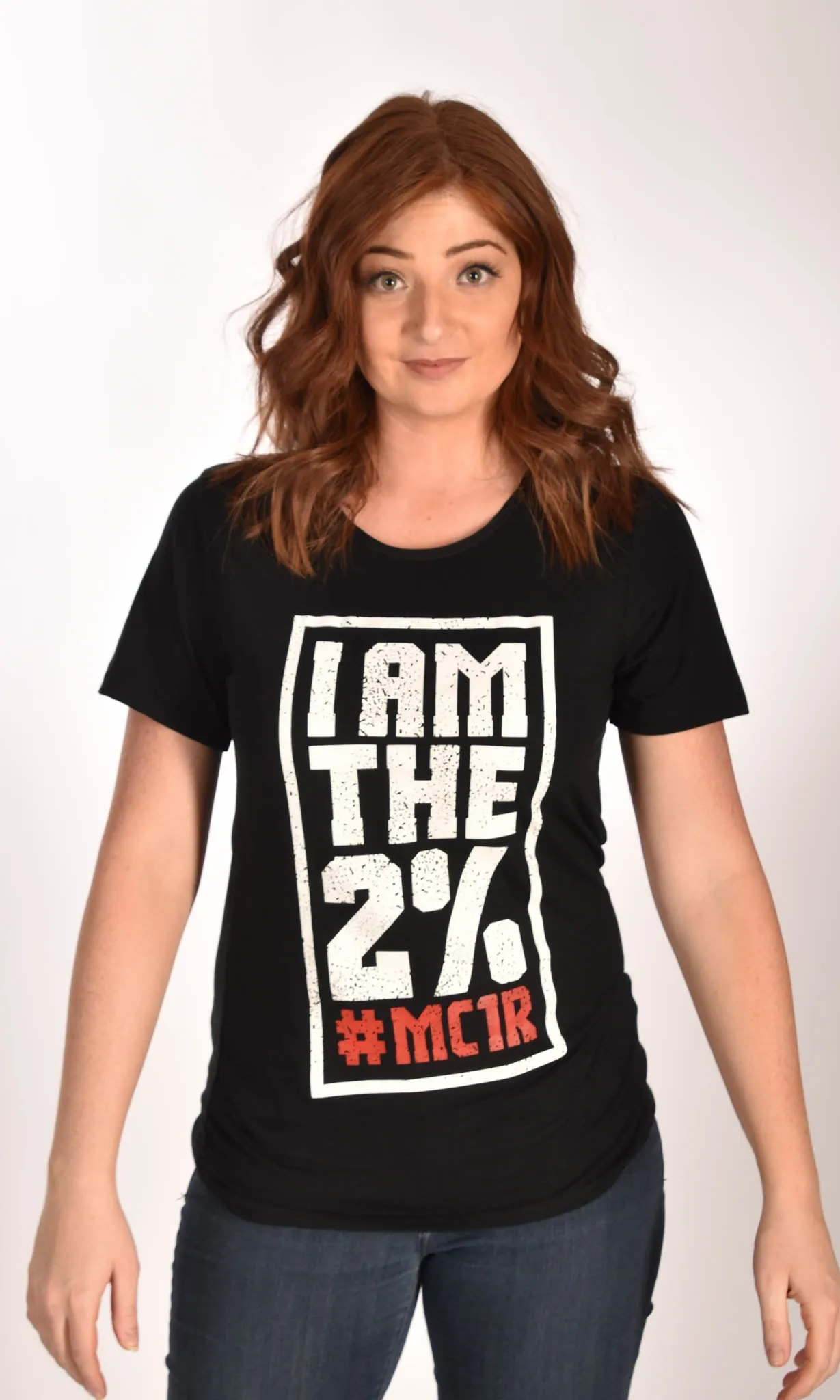 I am the 2% Raw Neck Unisex Tee